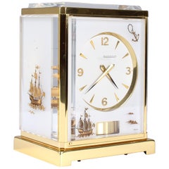 Used Jaeger Lecoultre, Atmos Clock, Plexi Gravé, White, Opal, 1964