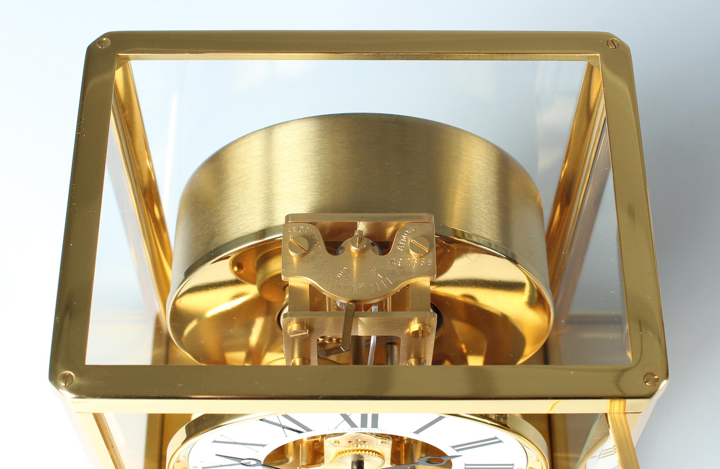 Brass Jaeger LeCoultre, Atmos Clock, Roman Numerals, 1978