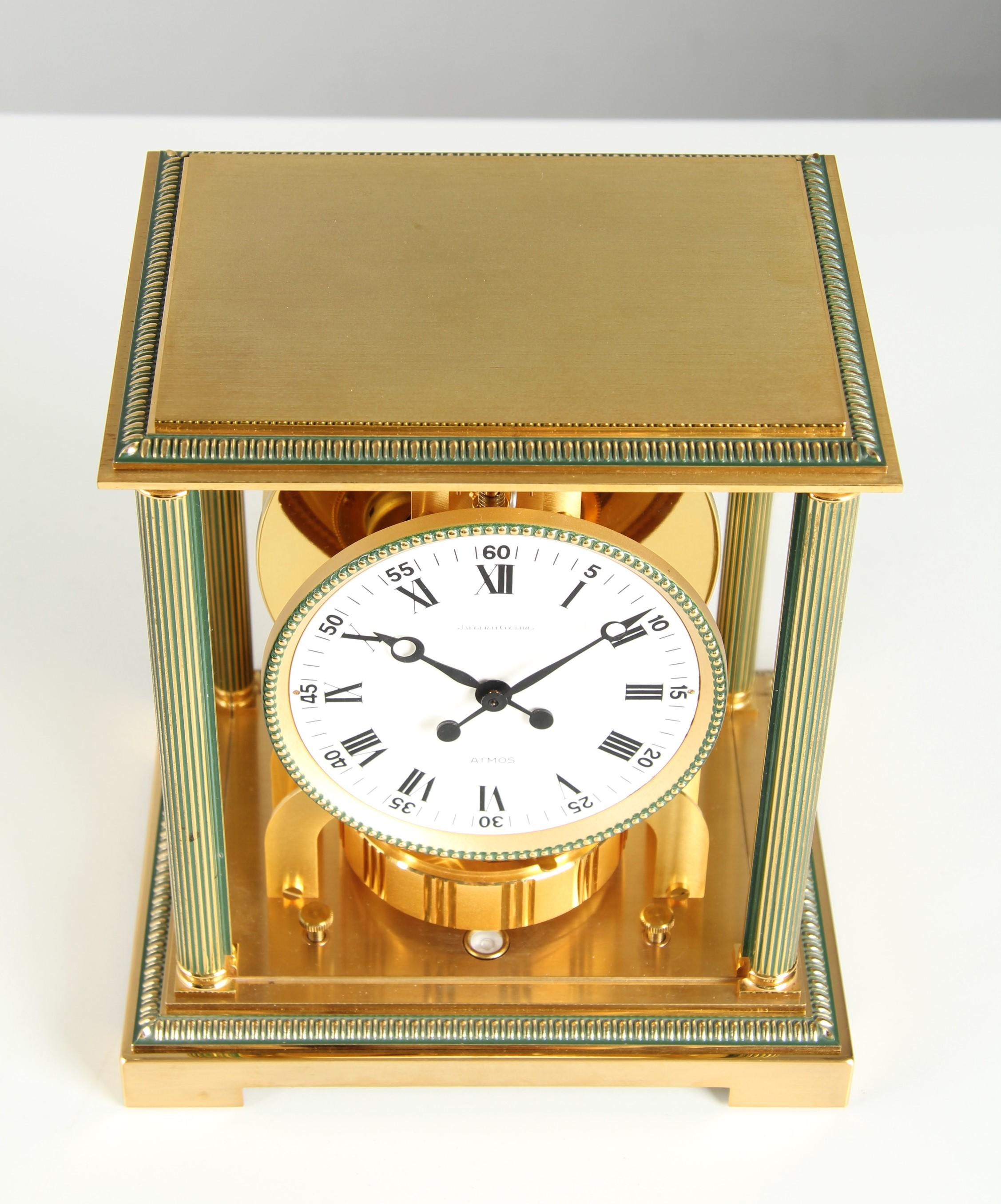 Gilt Jaeger LeCoultre, Atmos Clock, Vendome from 1978 For Sale