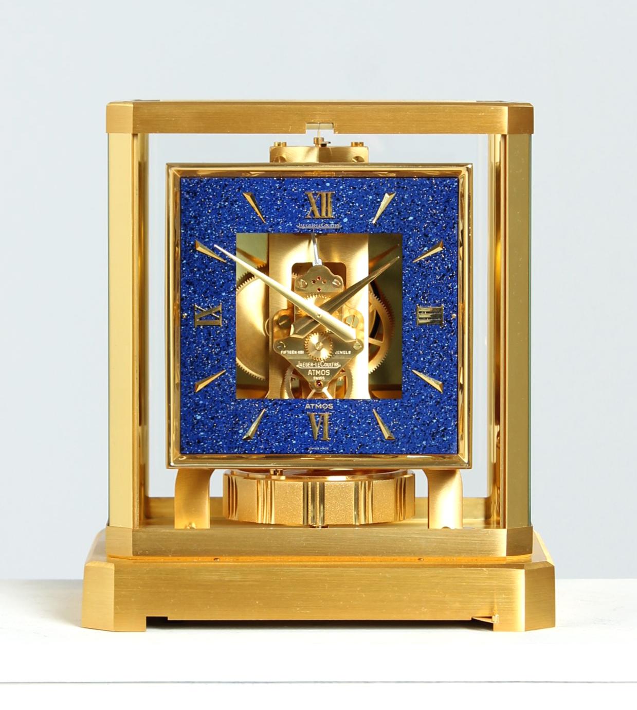 Late 20th Century Jaeger LeCoultre, Atmos Clock with Lapis Lazuli Dial