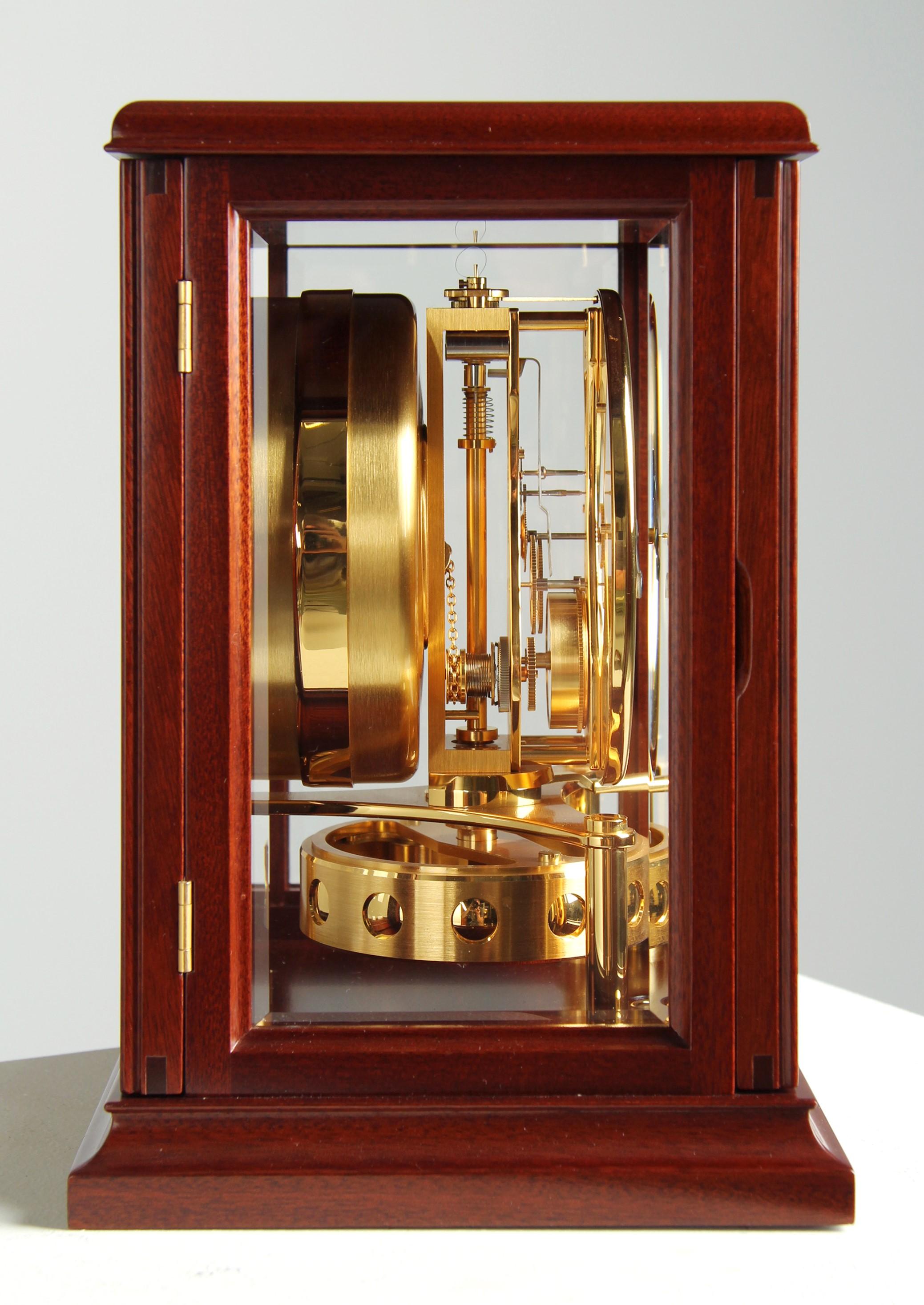 Jaeger LeCoultre, Atmos Clock with Moon Phase, Fontainebleu, 1990s For Sale 4