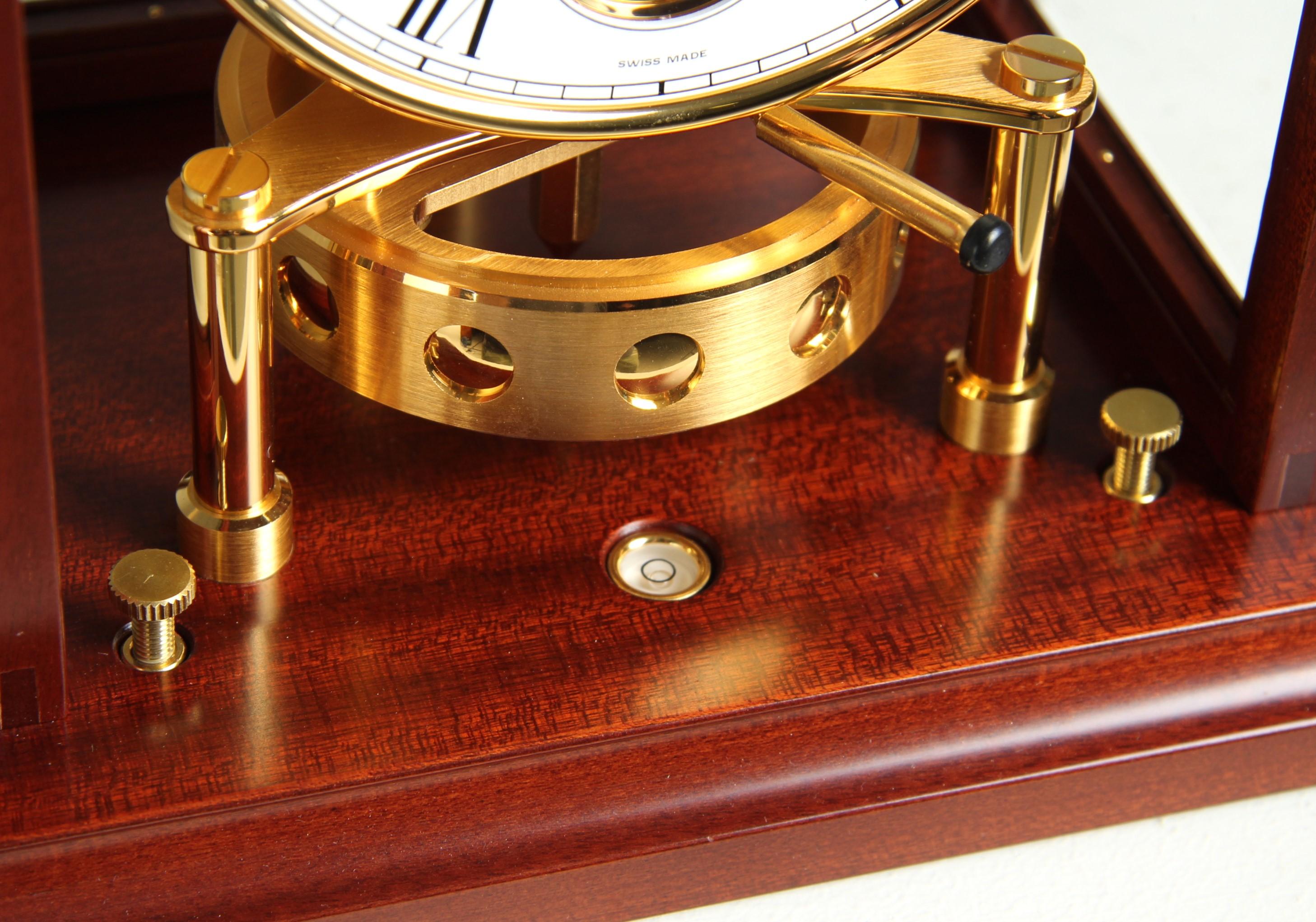 Jaeger LeCoultre, Atmos Clock with Moon Phase, Fontainebleu, 1990s For Sale 1