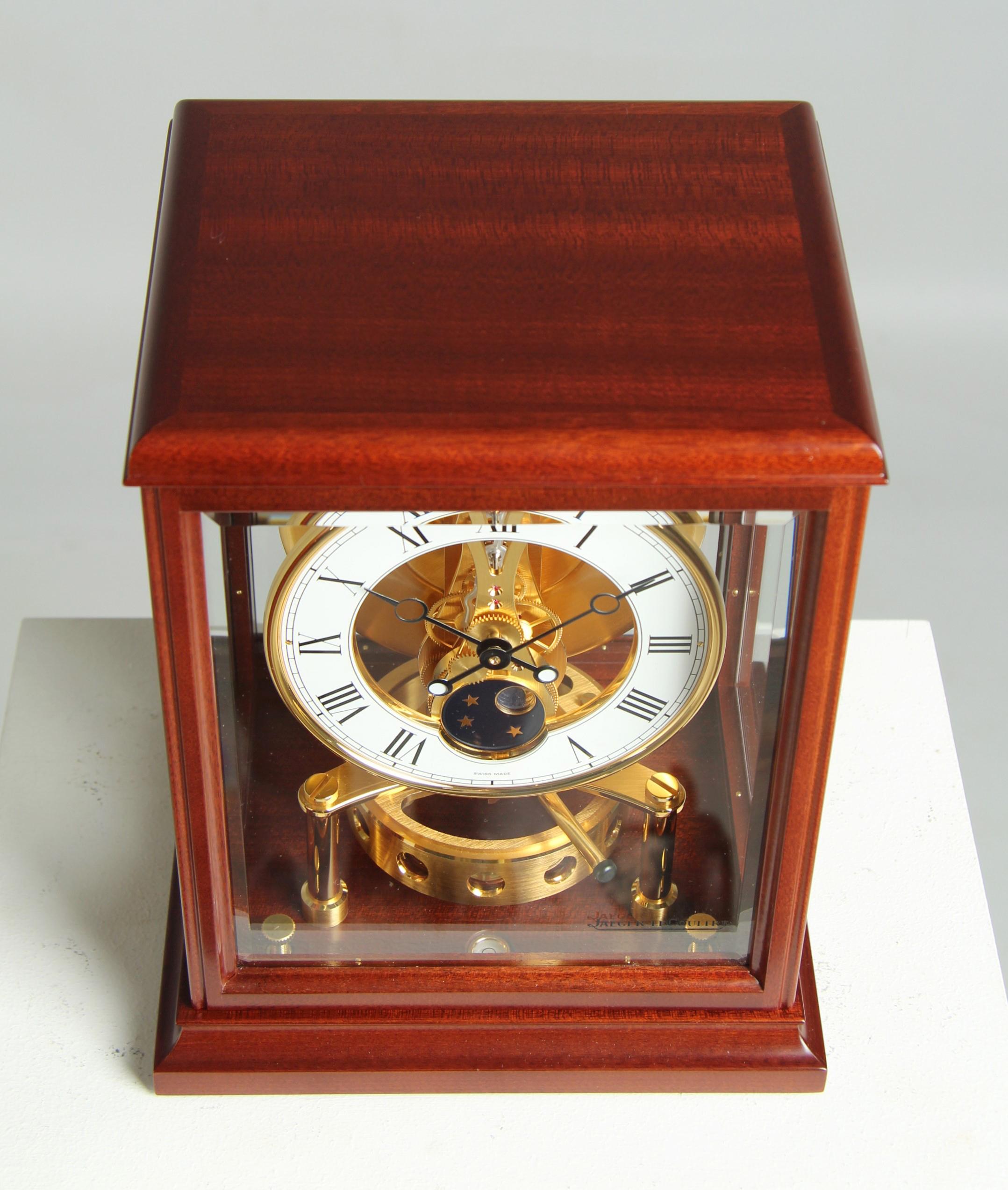 Jaeger LeCoultre, Atmos Clock with Moon Phase, Fontainebleu, 1990s For Sale 2
