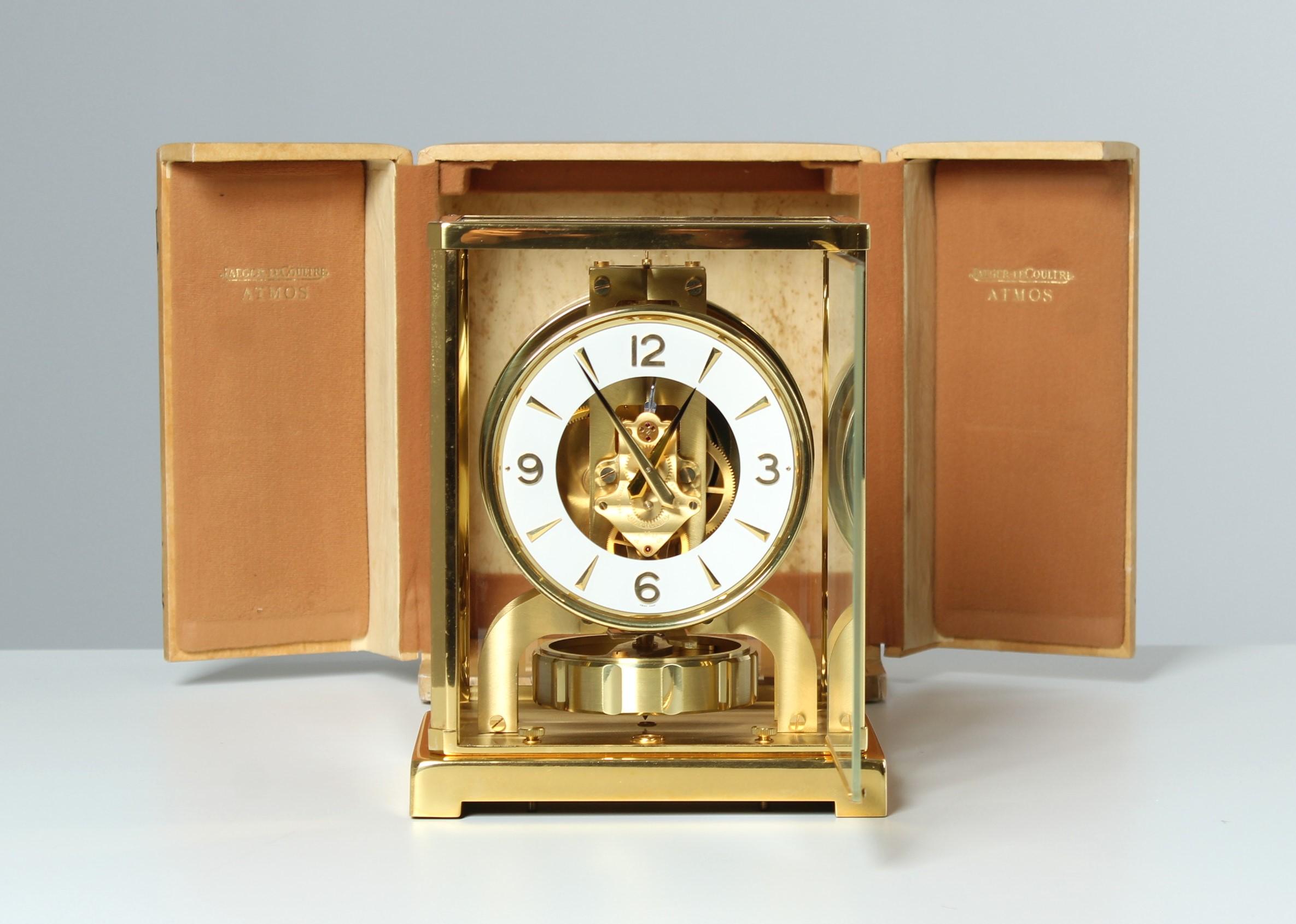 Mid-20th Century Jaeger LeCoultre, Atmos Clock with Original Box, Swiss Made in 1965