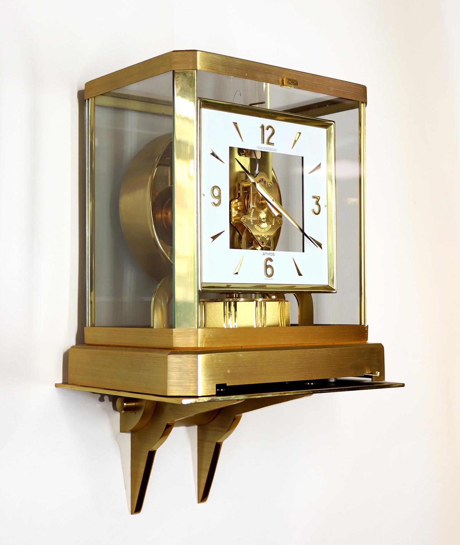 Jaeger LeCoultre Atmos Clock with Original Bracket For Sale 9