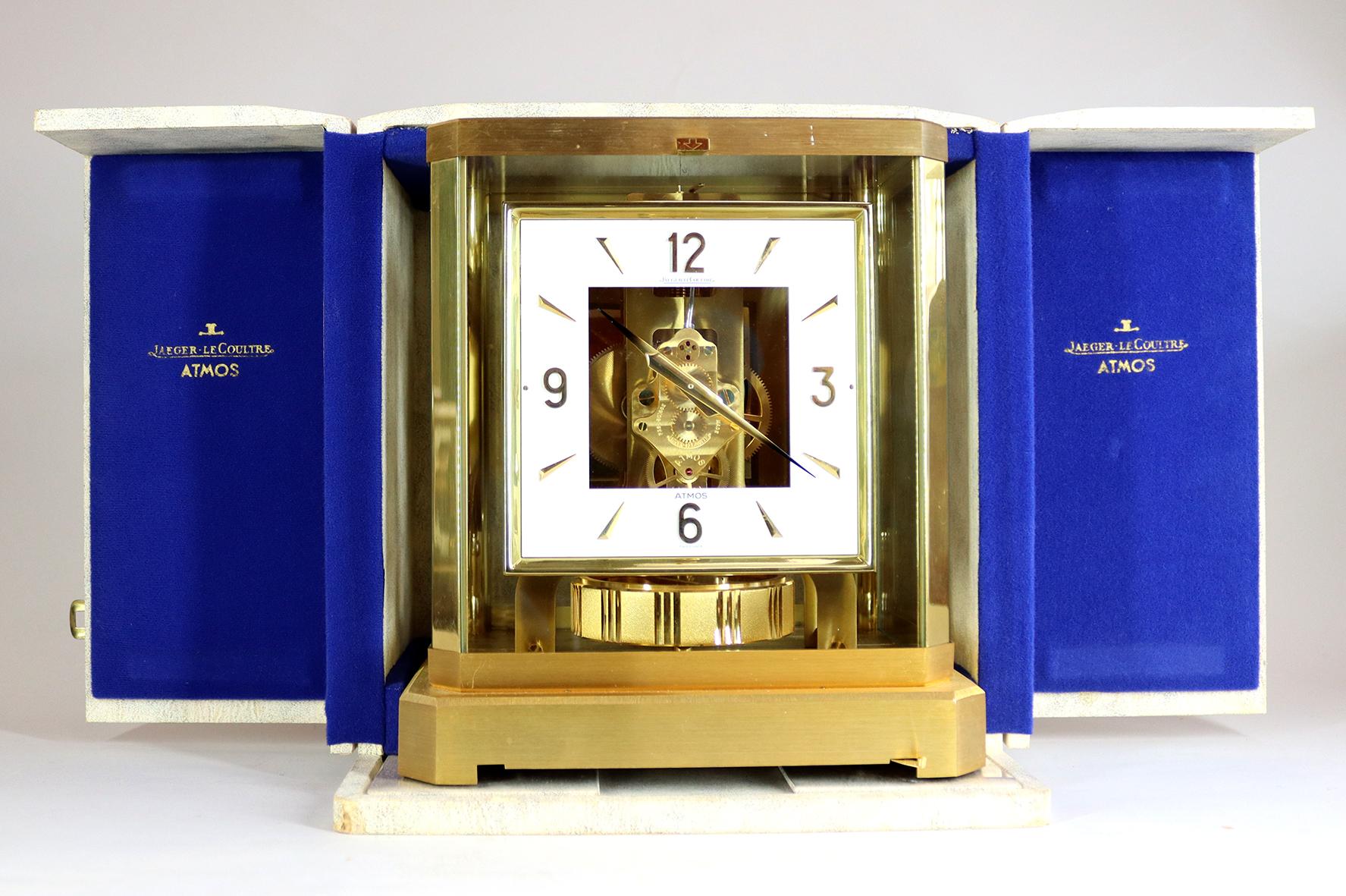 Gilt Jaeger LeCoultre Atmos clock with Original Bracket