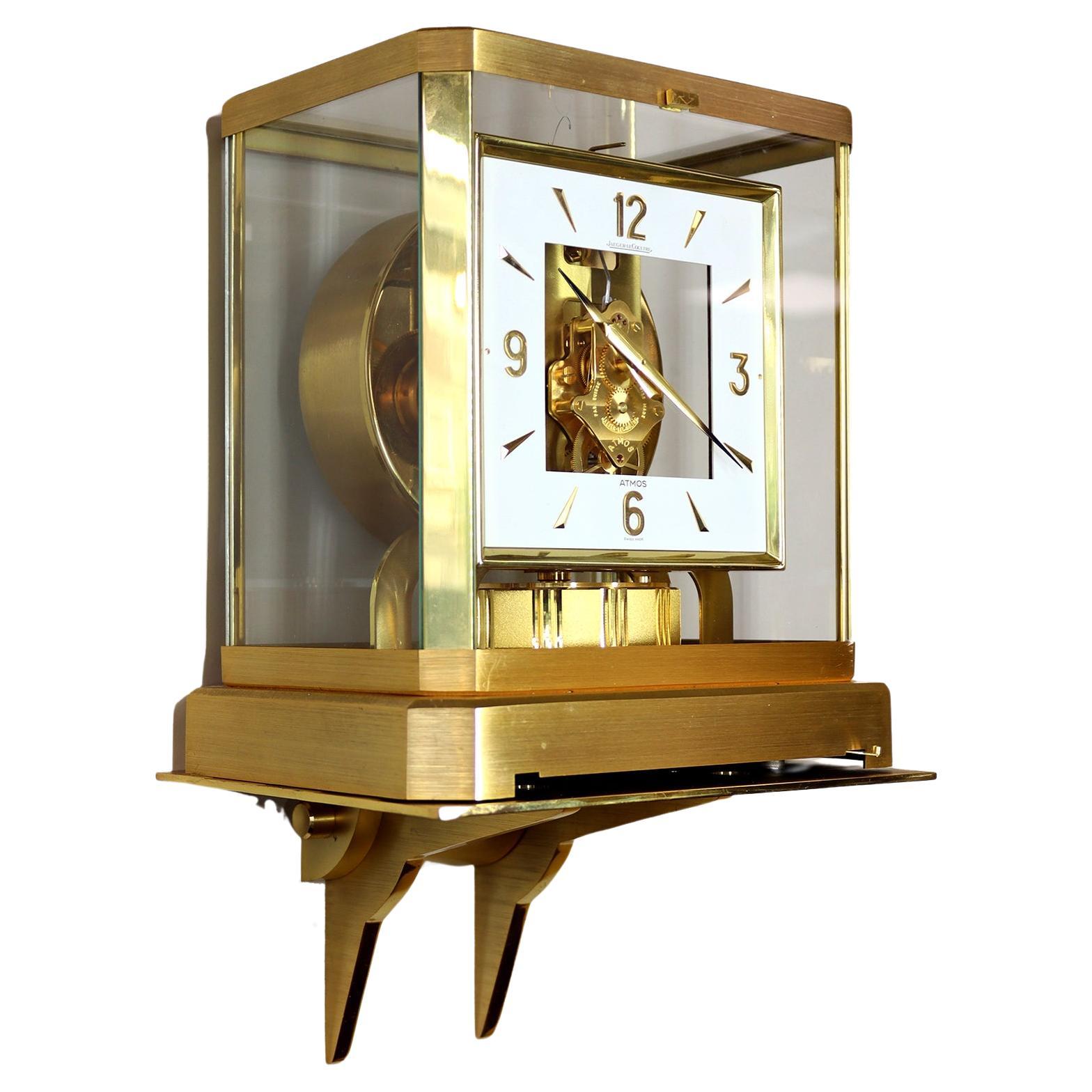 Jaeger LeCoultre Atmos Clock with Original Bracket For Sale