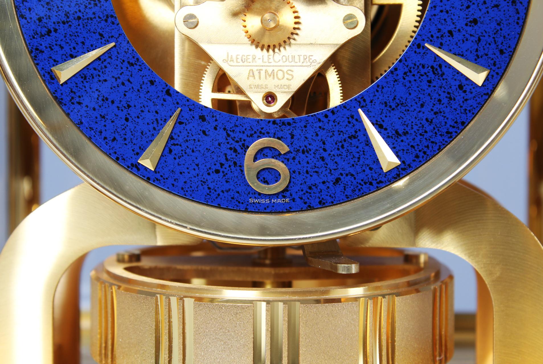 Jaeger Lecoultre, Atmos Clock with Rare Blue Dial, Lapislazuli Dial, 1970s 3