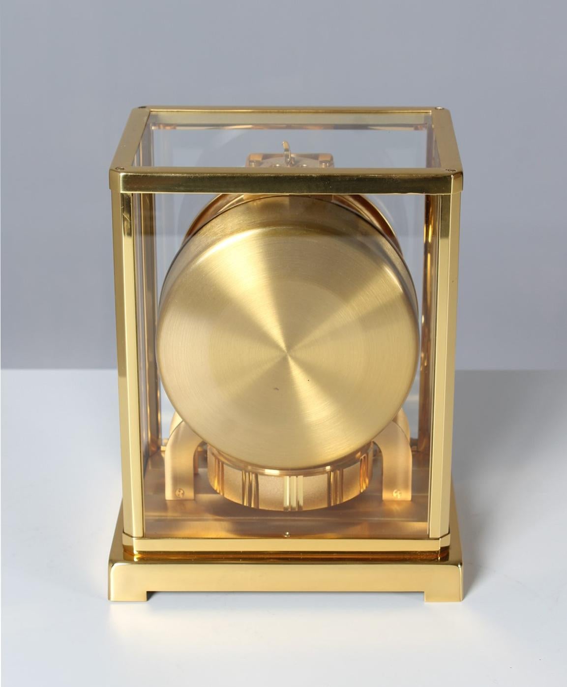 Brass Jaeger Lecoultre, Atmos Clock with Rare Blue Dial, Lapislazuli Dial, 1970s