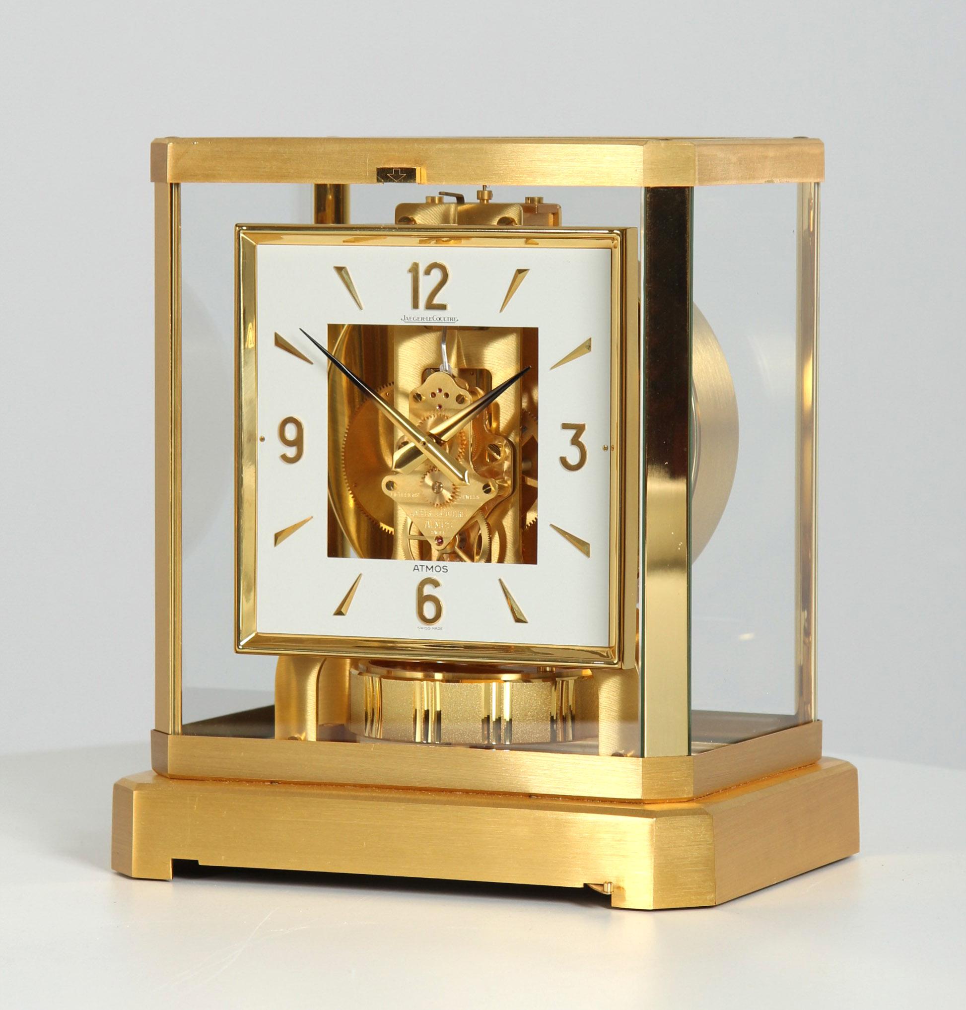 Mid-Century Modern Jaeger LeCoultre - Atmos Clock with Square Dial, Year of Manufacture: 1980 For Sale