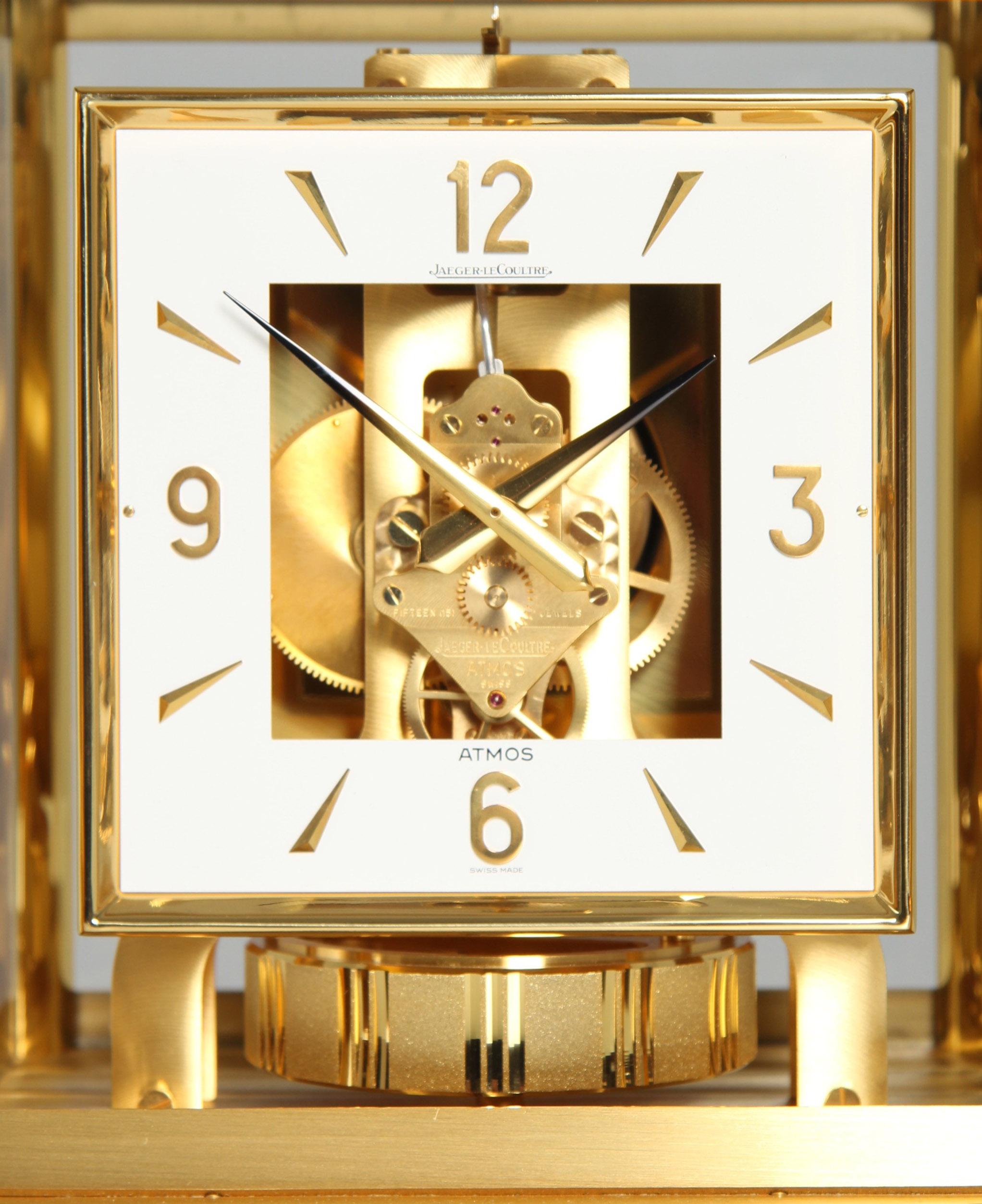 Jaeger LeCoultre - Atmos Clock with Square Dial, Year of Manufacture: 1980 In Good Condition For Sale In Greven, DE