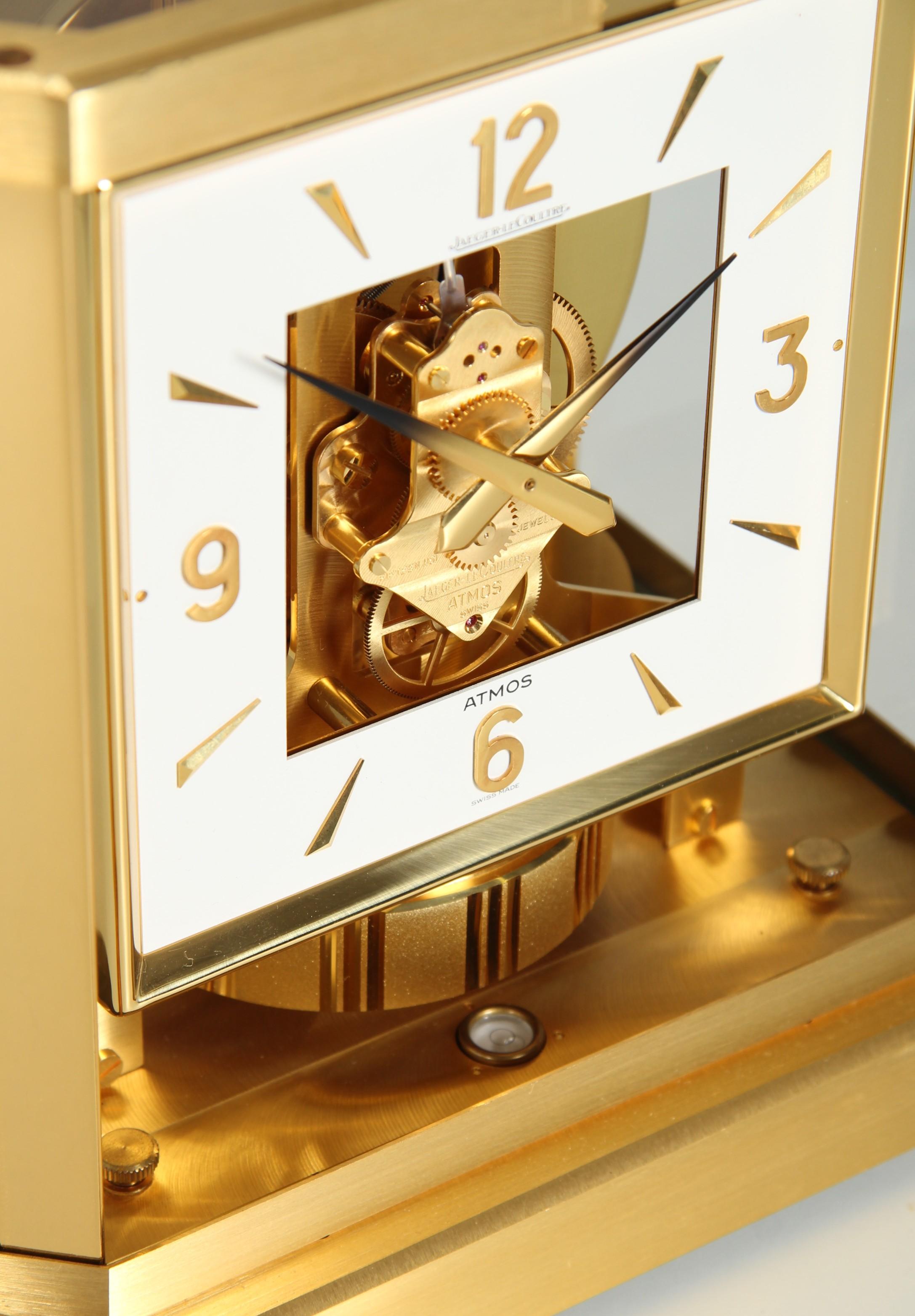 Late 20th Century Jaeger LeCoultre - Atmos Clock with Square Dial, Year of Manufacture: 1980 For Sale