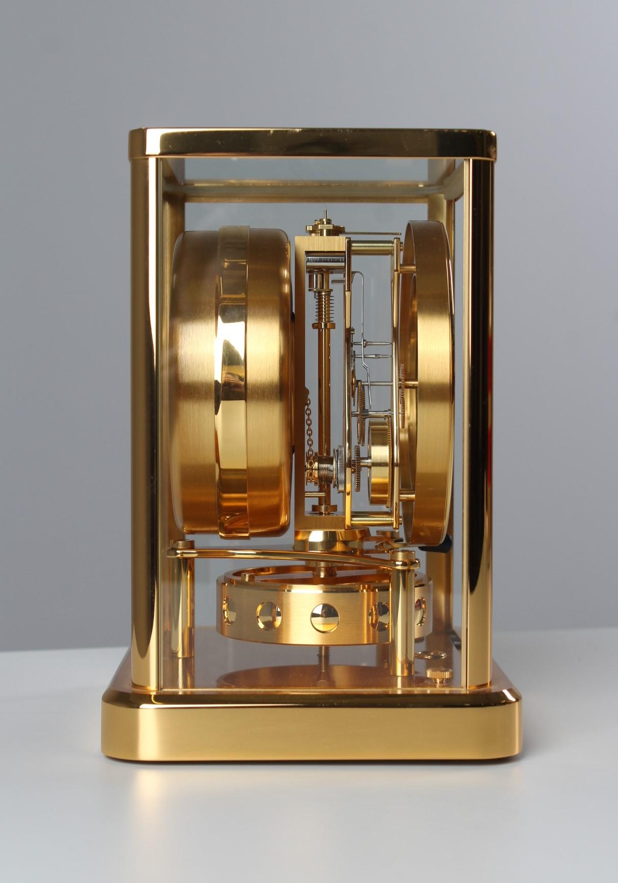 Brass Jaeger Lecoultre, Atmos Elysee, 24 Carat Gold Plated, from 1992