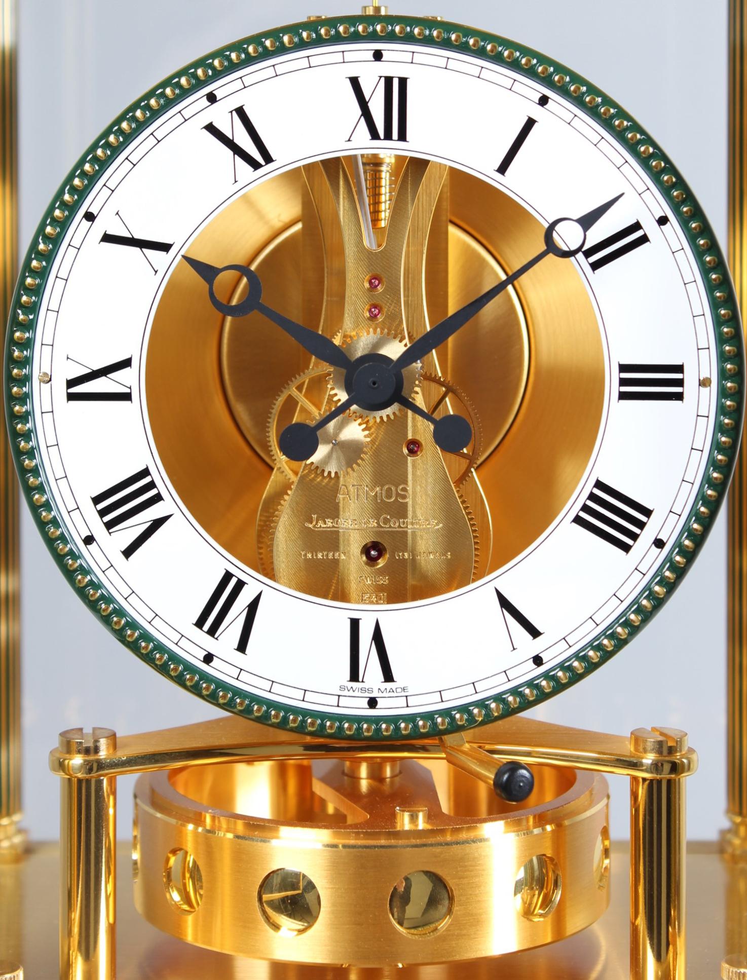 Modern Jaeger LeCoultre, Atmos Vendome, Clock Pendule, manufactured in 1994 For Sale