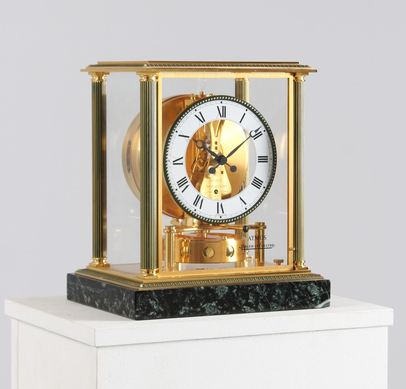 Swiss Jaeger LeCoultre, Atmos Vendome, Clock Pendule, manufactured in 1994 For Sale