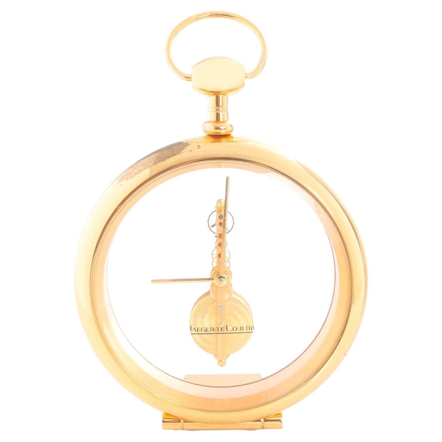 Jaeger-LeCoultre Baguette Skeleton Clock "Pocket Watch" Ref 557