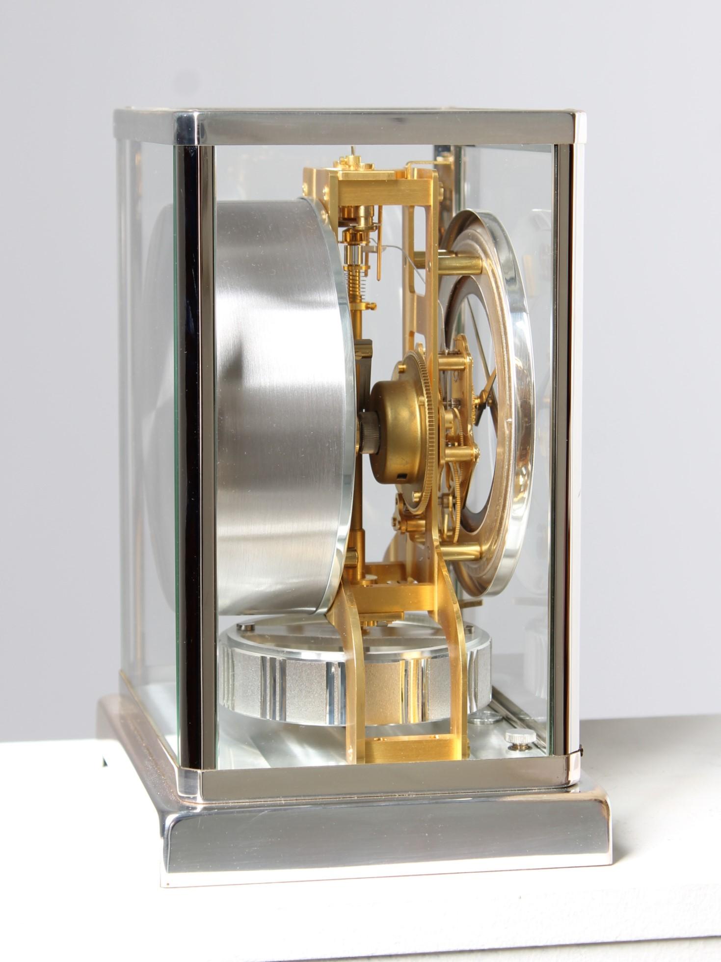 Jaeger LeCoultre, Bicolor Atmos Clock, Silver and Gold, Manufactured 1978 For Sale 2