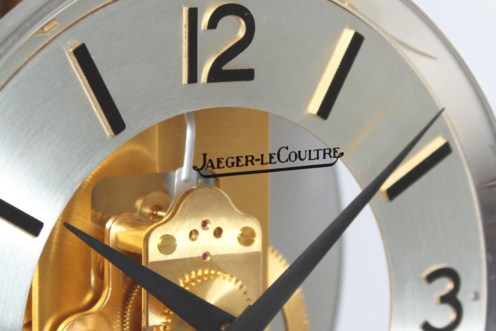 Jaeger LeCoultre, Bicolor Atmos Clock, Silver and Gold, Manufactured 1978 In Good Condition For Sale In Greven, DE