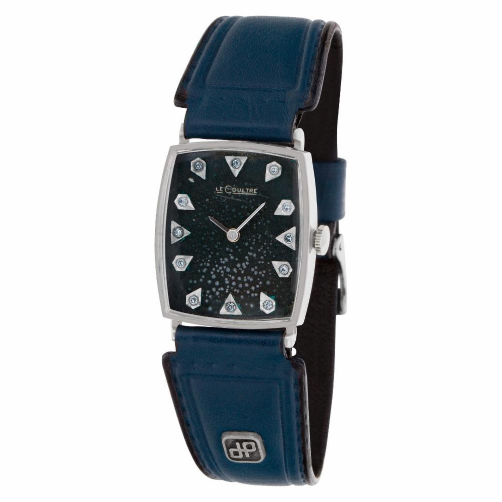 Jaeger LeCoultre Classic Reference #: 7560. Mens Mechanical Hand Wind Watch White Gold Black 29 MM. Verified and Certified by WatchFacts. 1 year warranty offered by WatchFacts.
