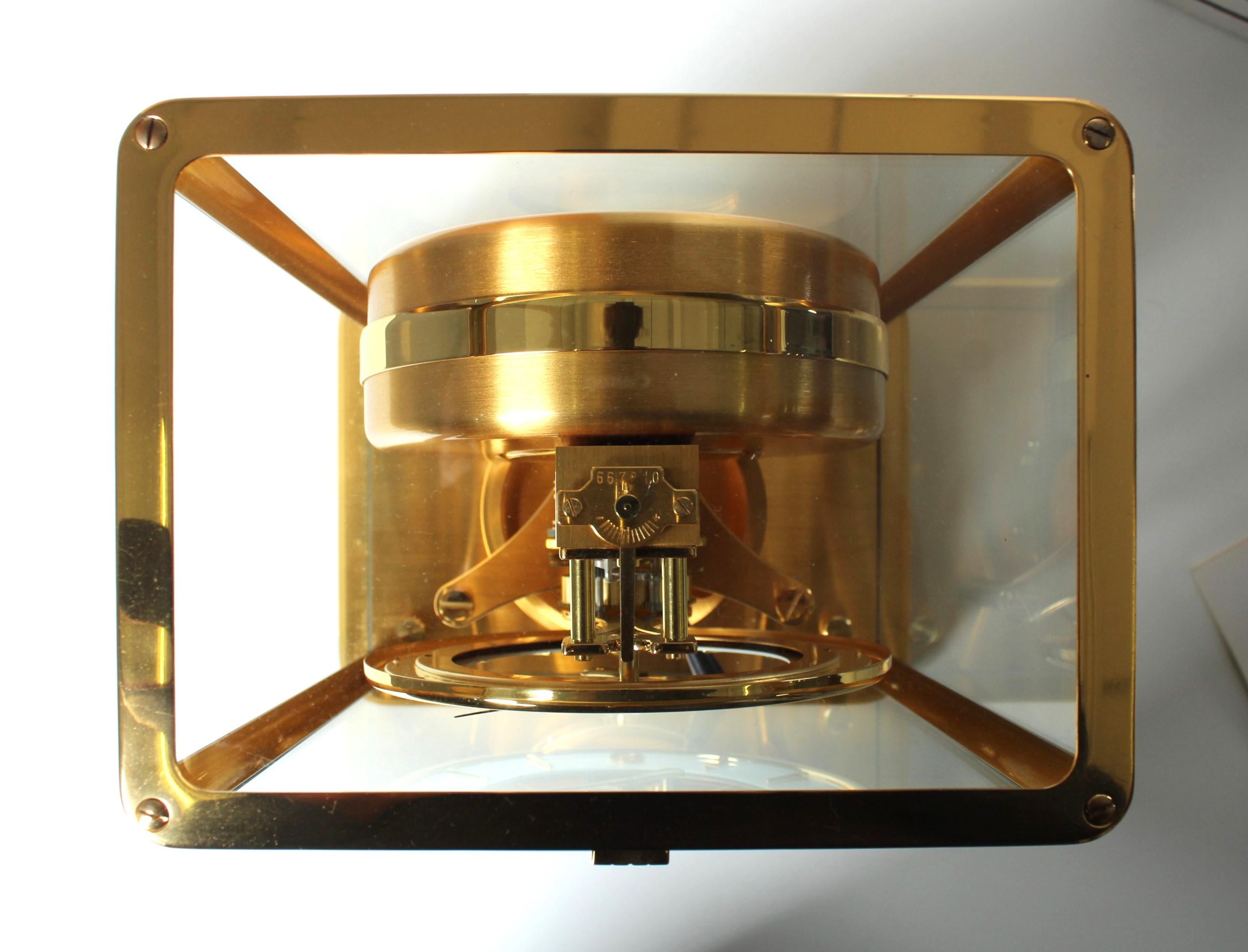 Swiss Jaeger LeCoultre, Classic Atmos Clock from 1991 in Full Set