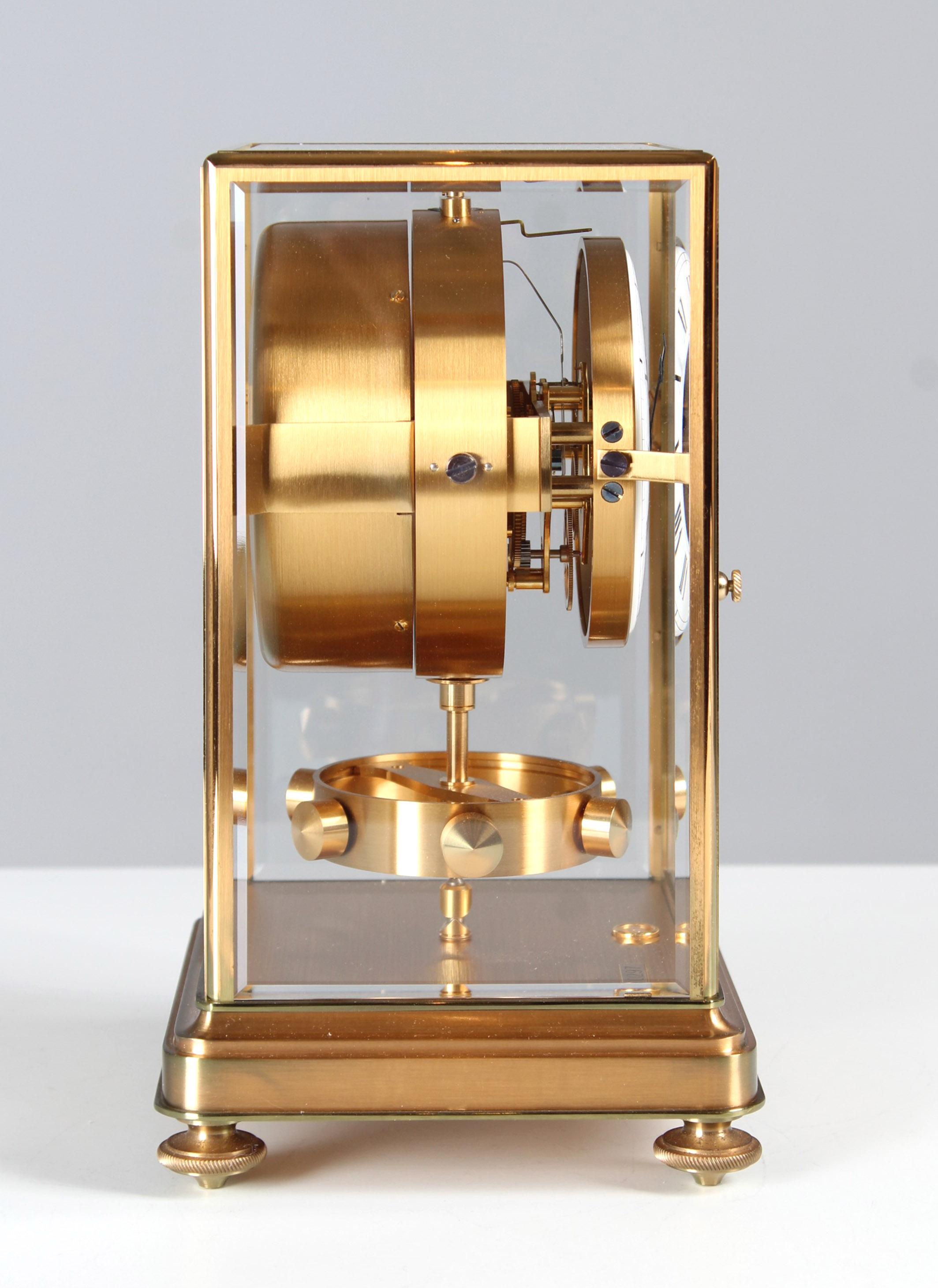 Brass Jaeger LeCoultre Clock, Atmos Prestige from 1981, Limited Edition, No 297/3000