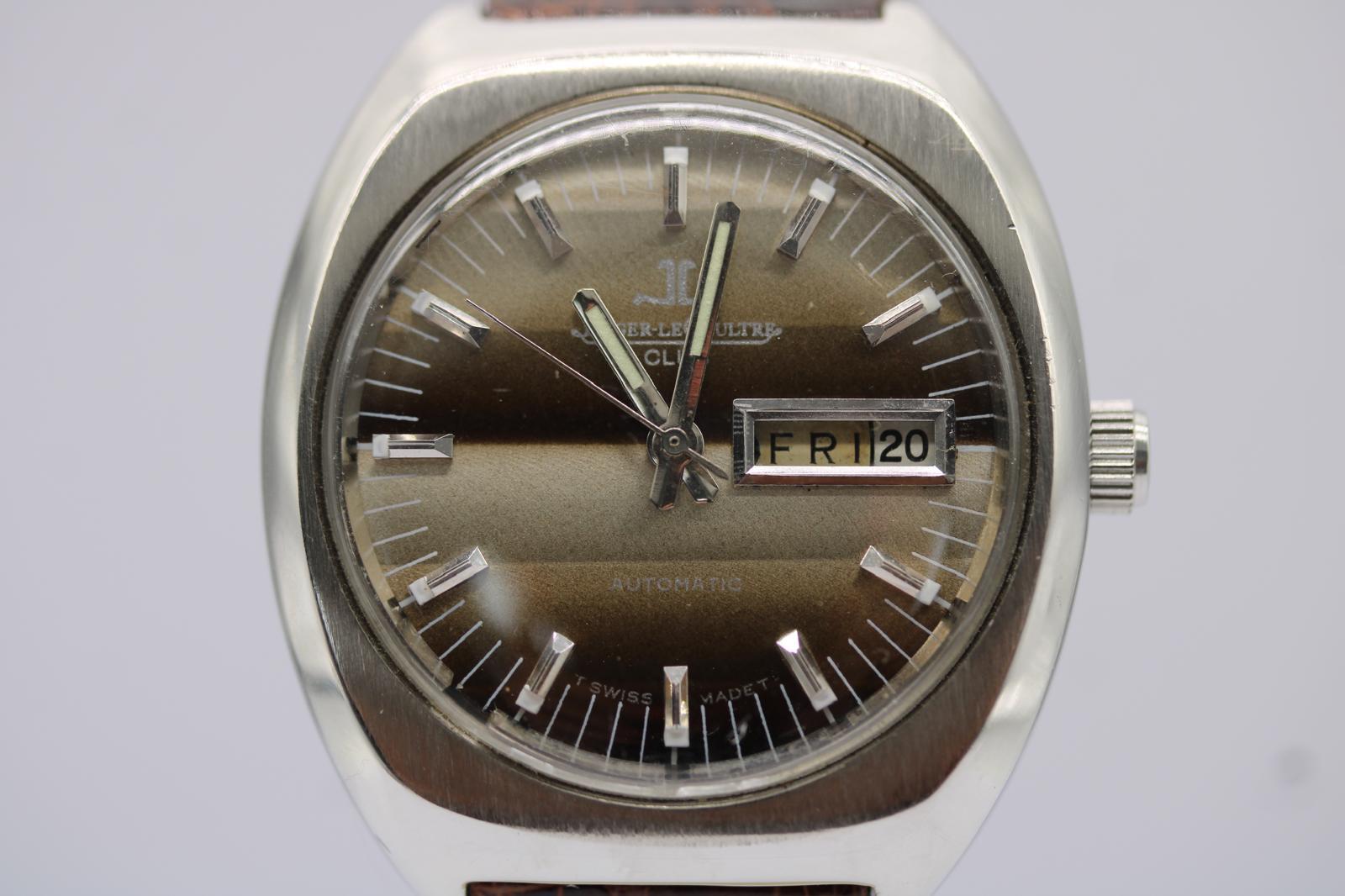 Jaeger-LeCoultre Club automatico  Custodia per barile anni '70  Quadrante a righe in vendita 6
