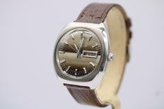 Jaeger-LeCoultre Club Automatic  1970s Barrel Case  Striped Dial