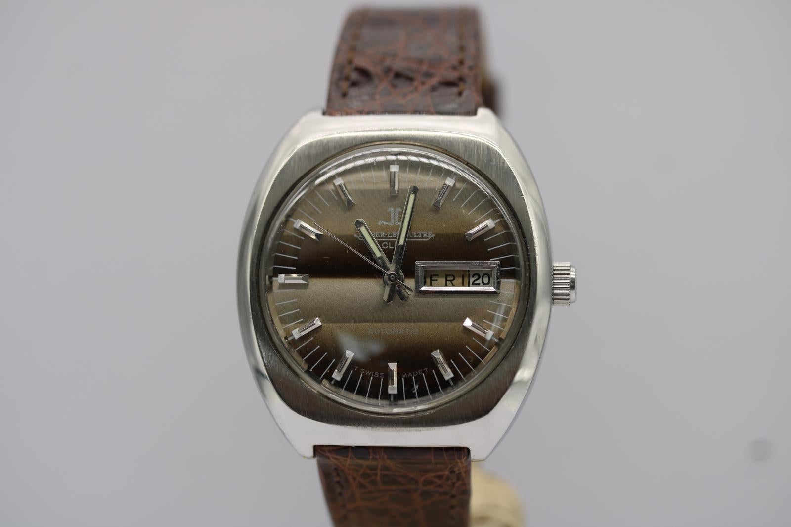 Jaeger-LeCoultre Club automatico  Custodia per barile anni '70  Quadrante a righe in vendita 1