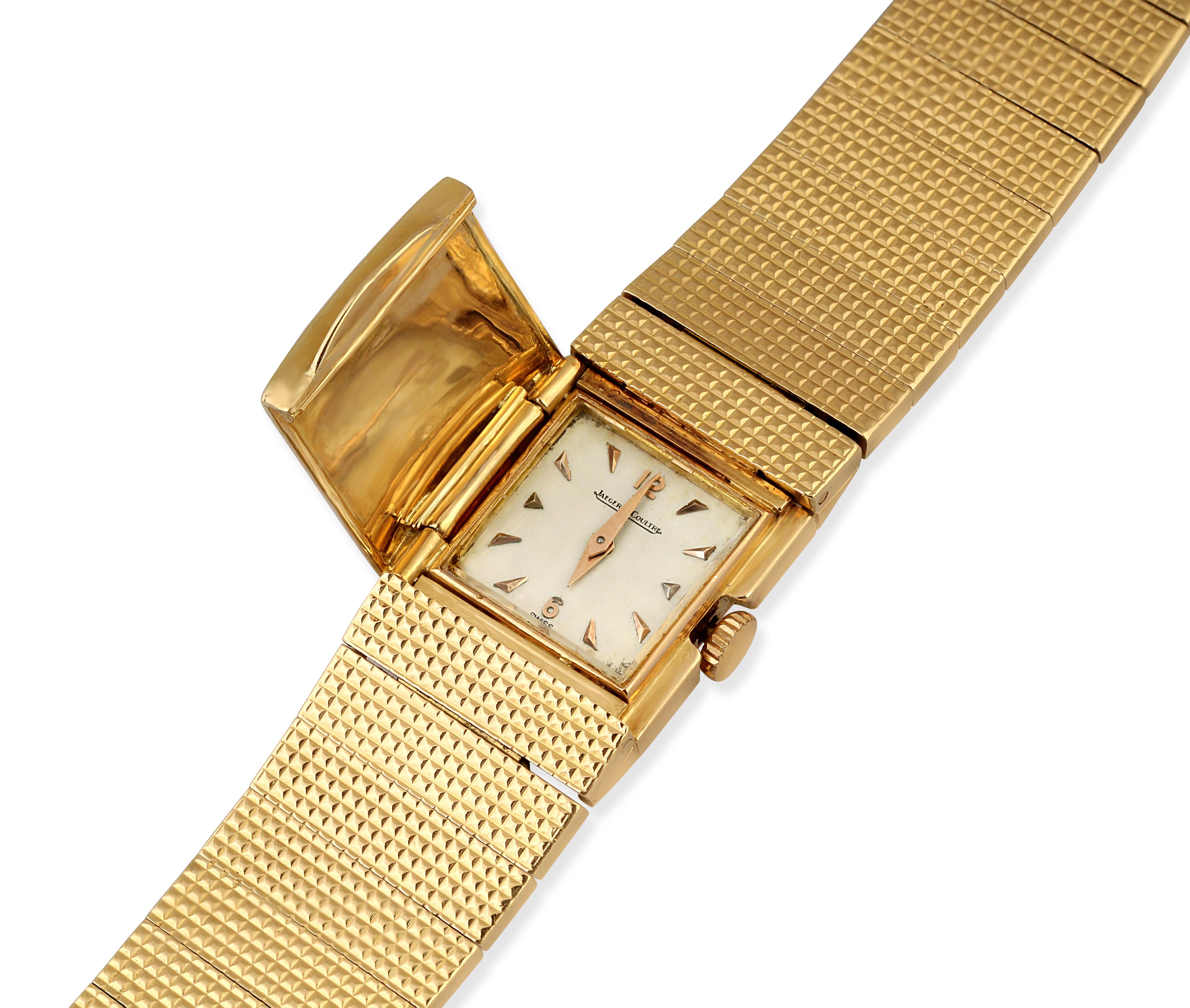 Jaeger LeCoultre, Concealed Watch Bracelet In Good Condition For Sale In London, GB