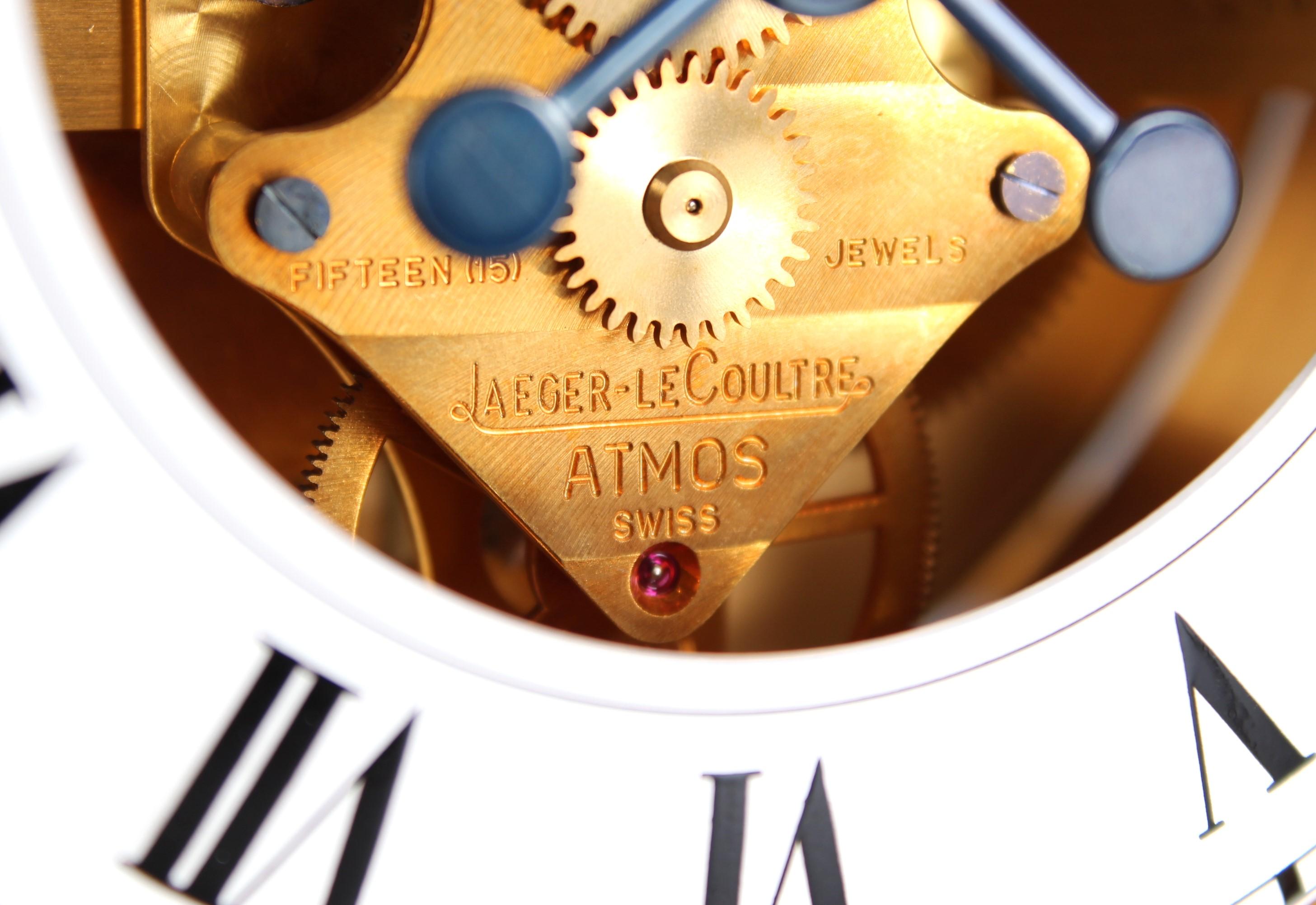Laiton Horloge de bureau Jaeger LeCoultre, Atmos Prestige, édition limitée, années 1980 en vente