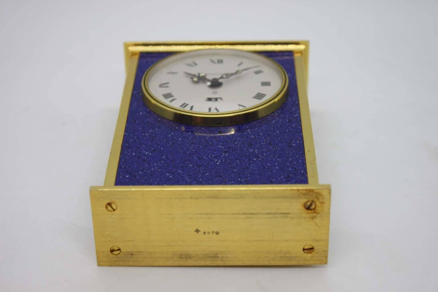 Jaeger LeCoultre Desk Clock, circa 1960 In Excellent Condition For Sale In Marseille, FR