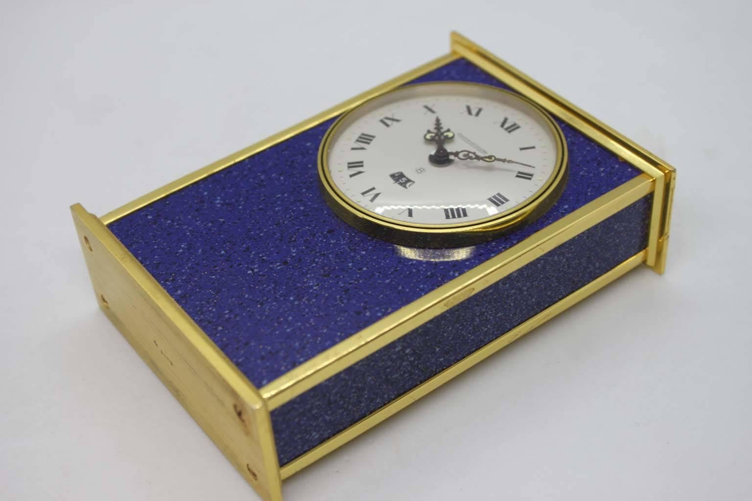 20th Century Jaeger LeCoultre Desk Clock, circa 1960 For Sale