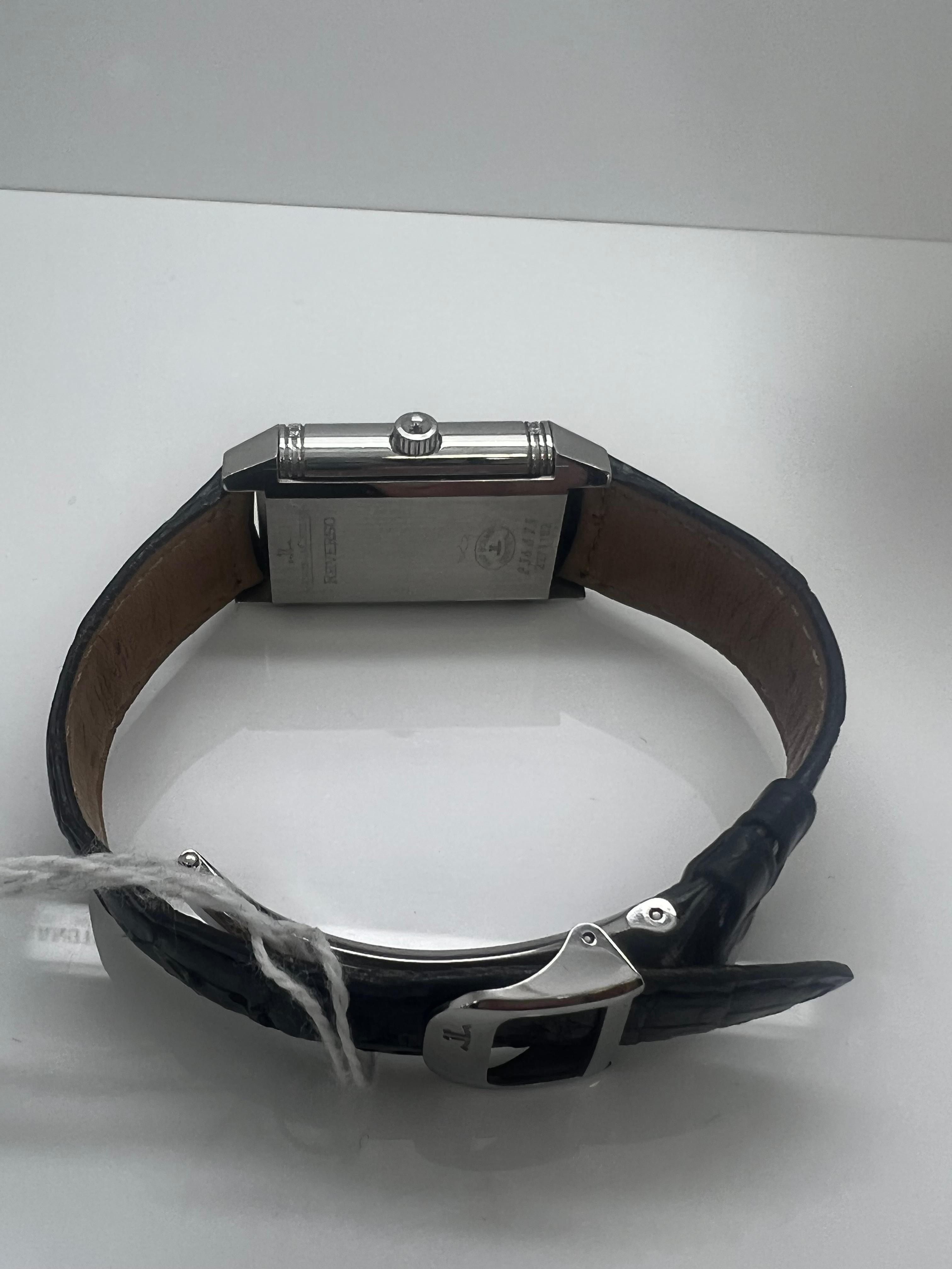 Jaeger Lecoultre Damenarmbanduhr Dual Reverso mit Diamanten (Rundschliff)