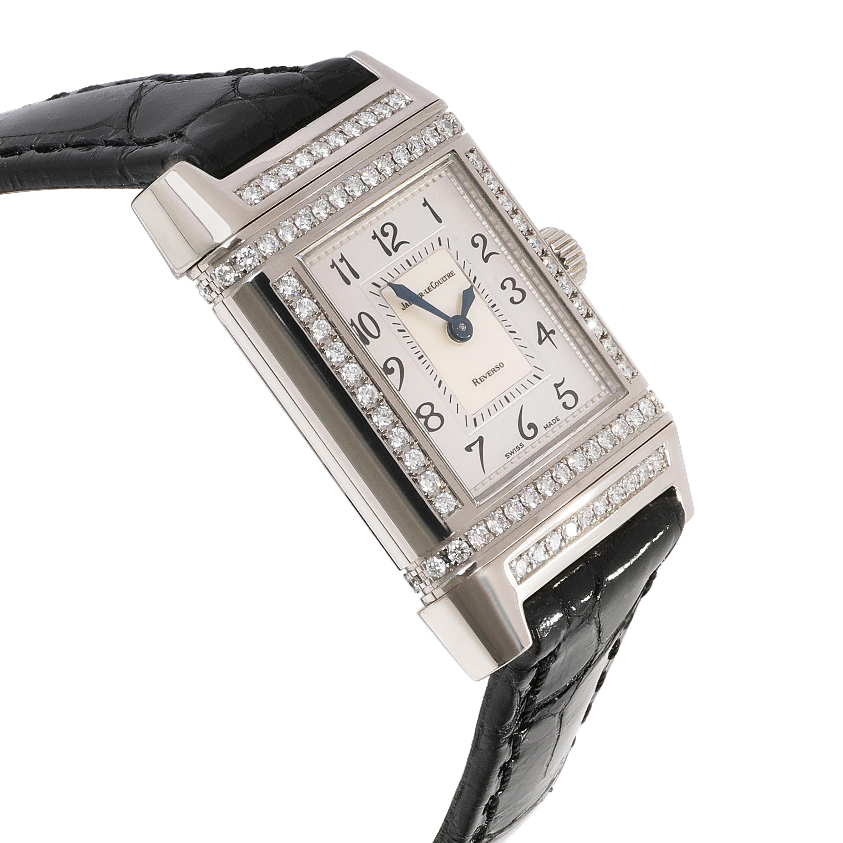 Jaeger-LeCoultre Duetto Reverso 266.3.44 Women's Watch in 18kt White Gold In Excellent Condition In New York, NY