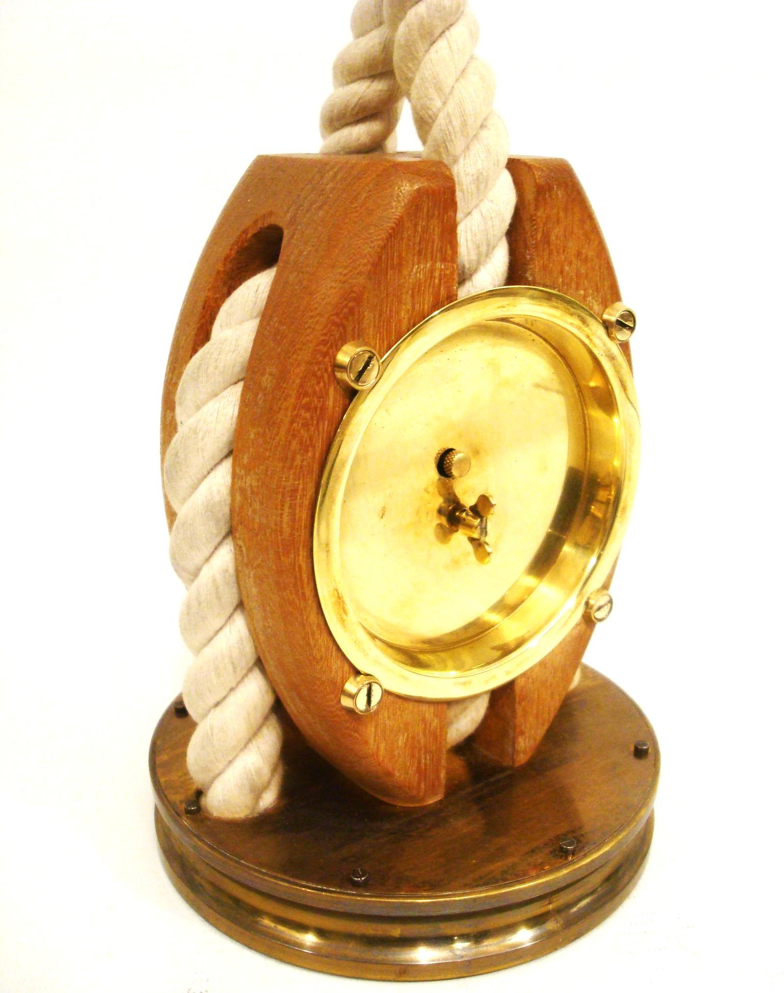 Jaeger LeCoultre Dunhill Desk Clock Maritime / Nautical design. 1970´s For Sale 2