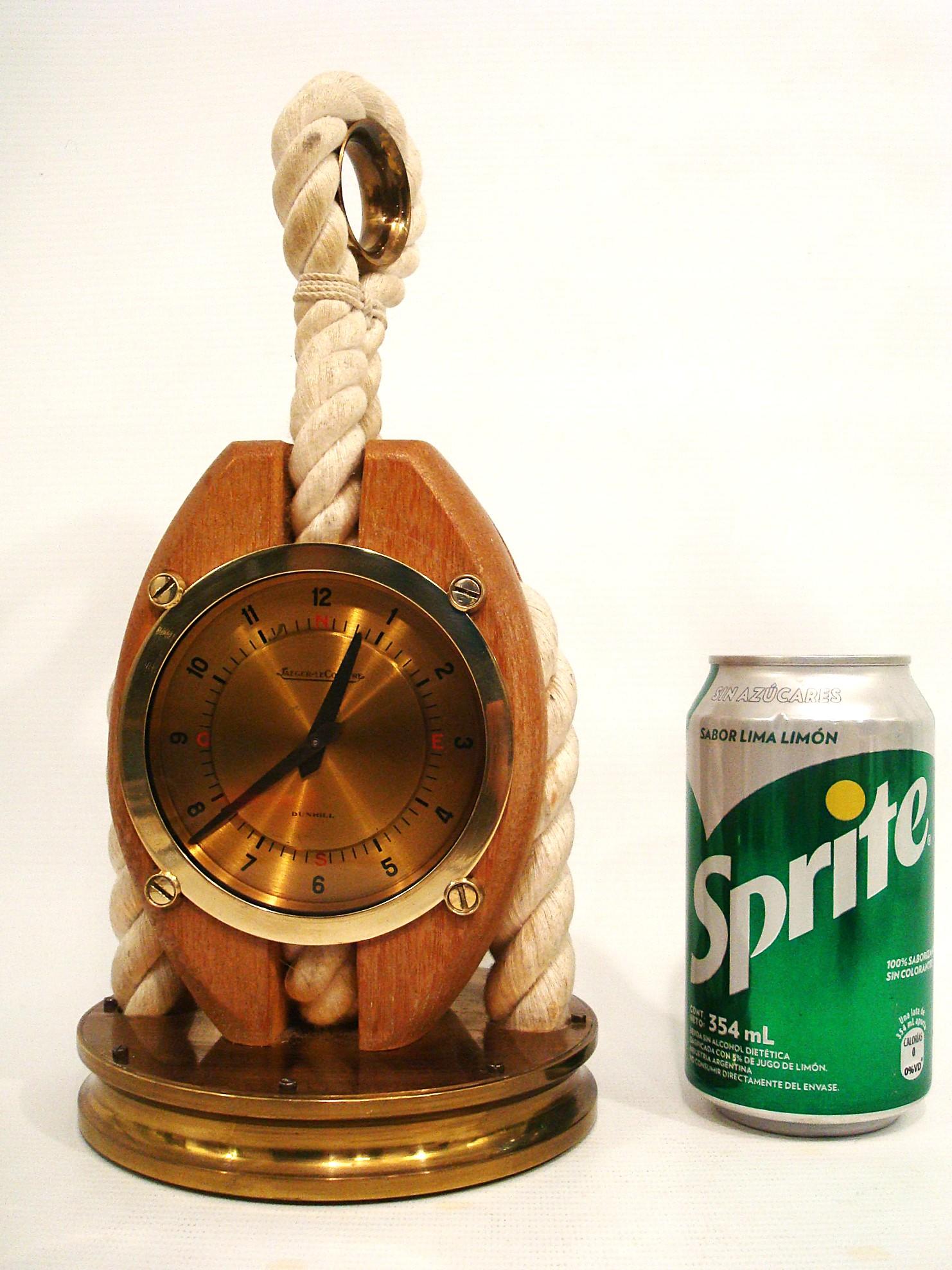 Jaeger LeCoultre Dunhill Desk Clock Maritime / Nautical design. 1970´s For Sale 5