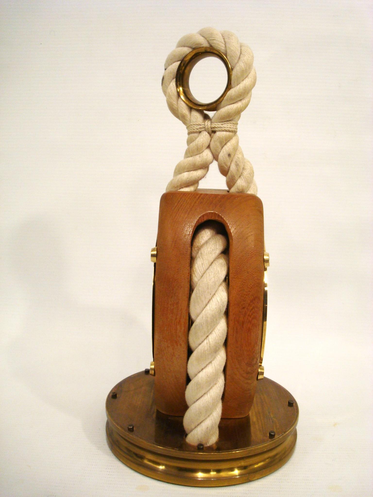 20th Century Jaeger LeCoultre Dunhill Desk Clock Maritime / Nautical design. 1970´s For Sale