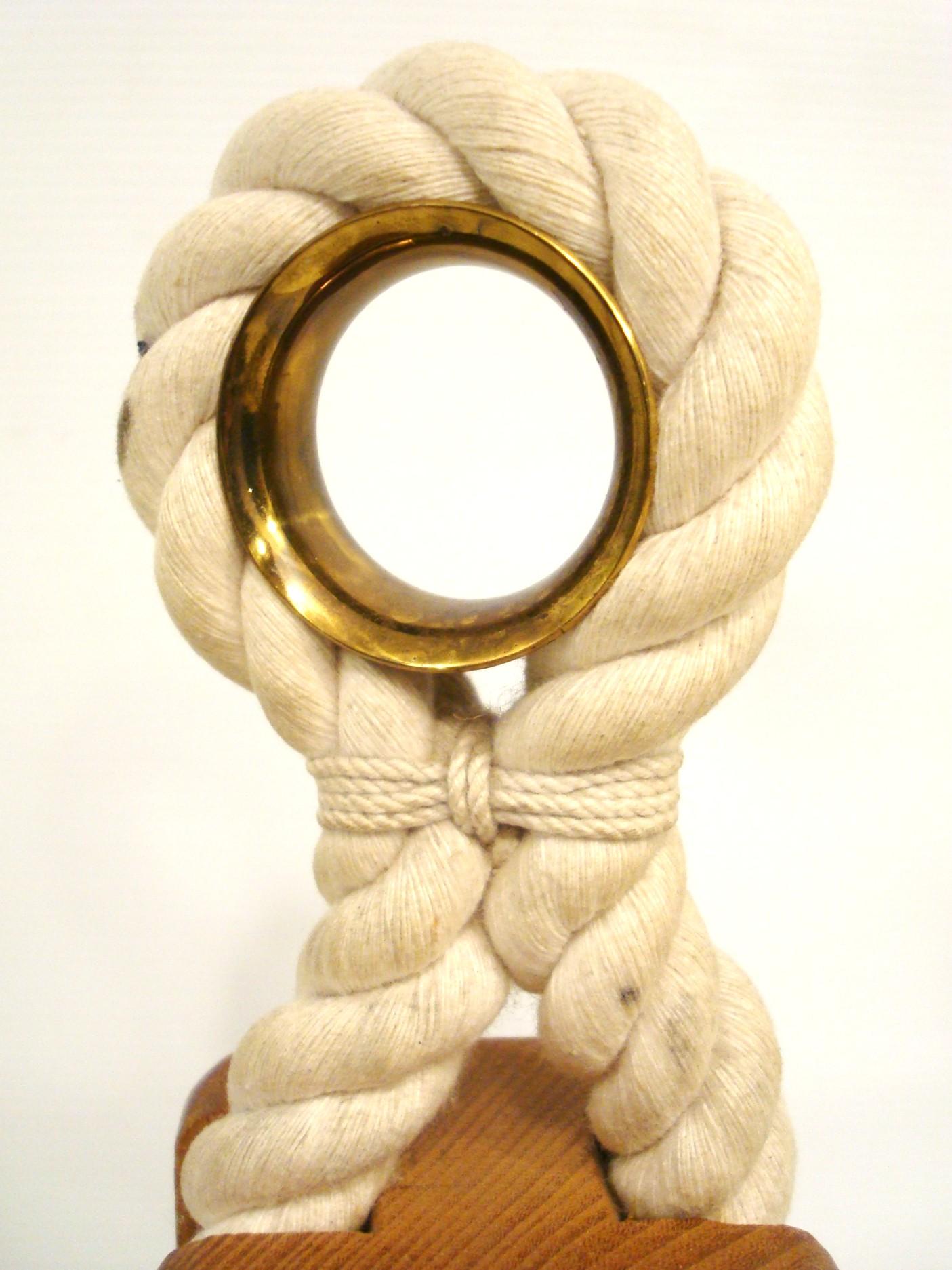 Brass Jaeger LeCoultre Dunhill Desk Clock Maritime / Nautical design. 1970´s For Sale