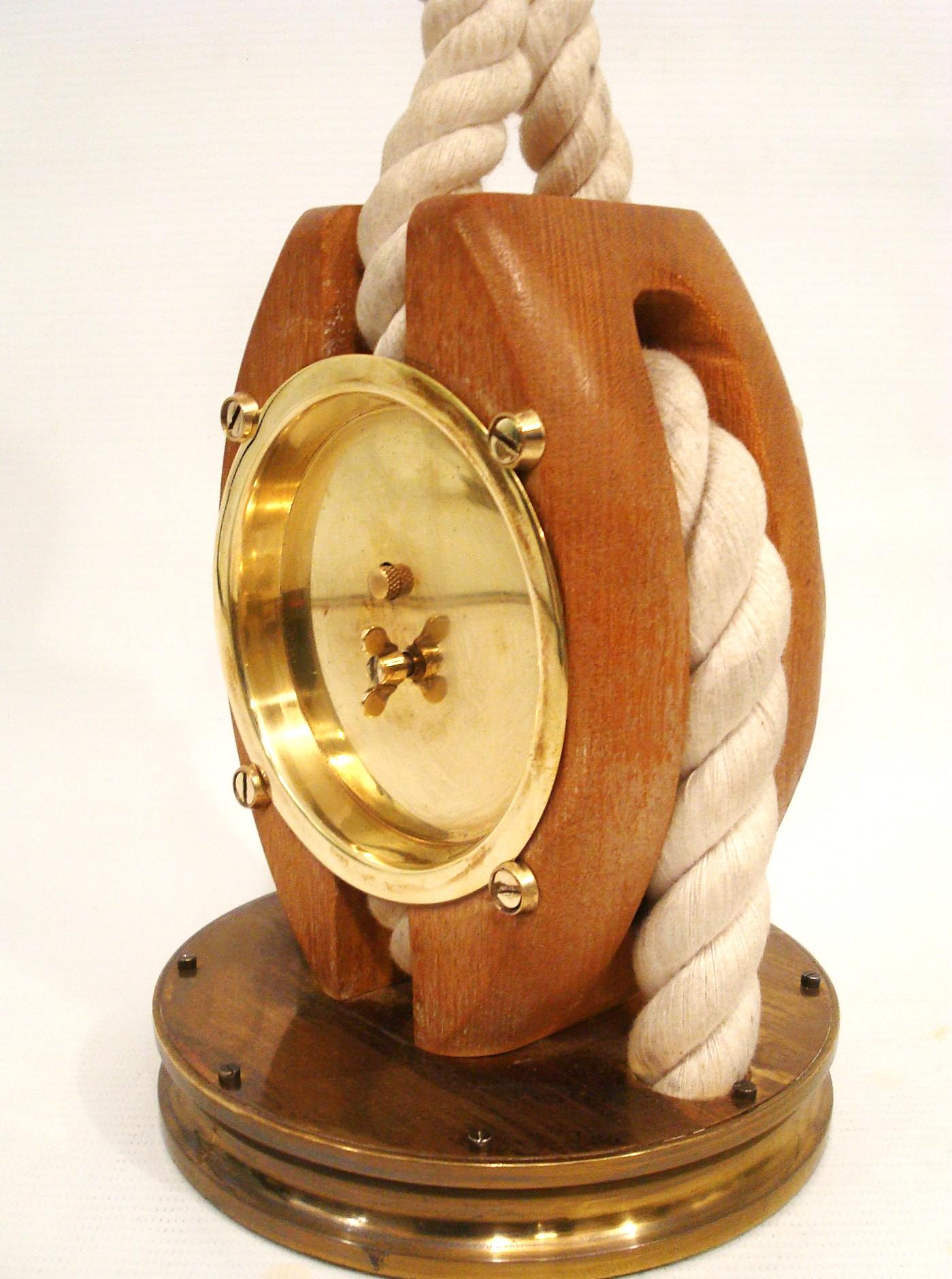 Jaeger LeCoultre Dunhill Desk Clock Maritime / Nautical design. 1970´s For Sale 1