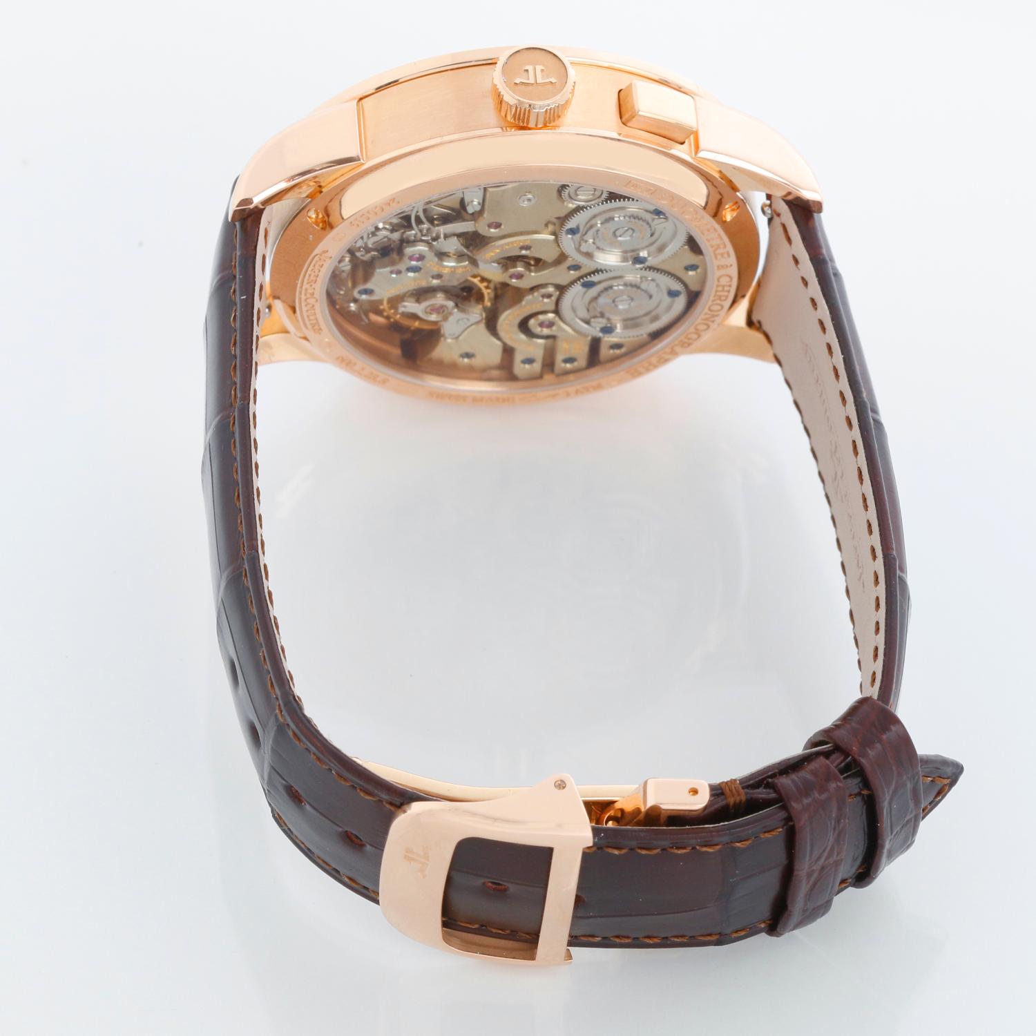 Jaeger LeCoultre Duometre Men's Rose Gold Watch Q6012420. 600.2.28.S For Sale 1