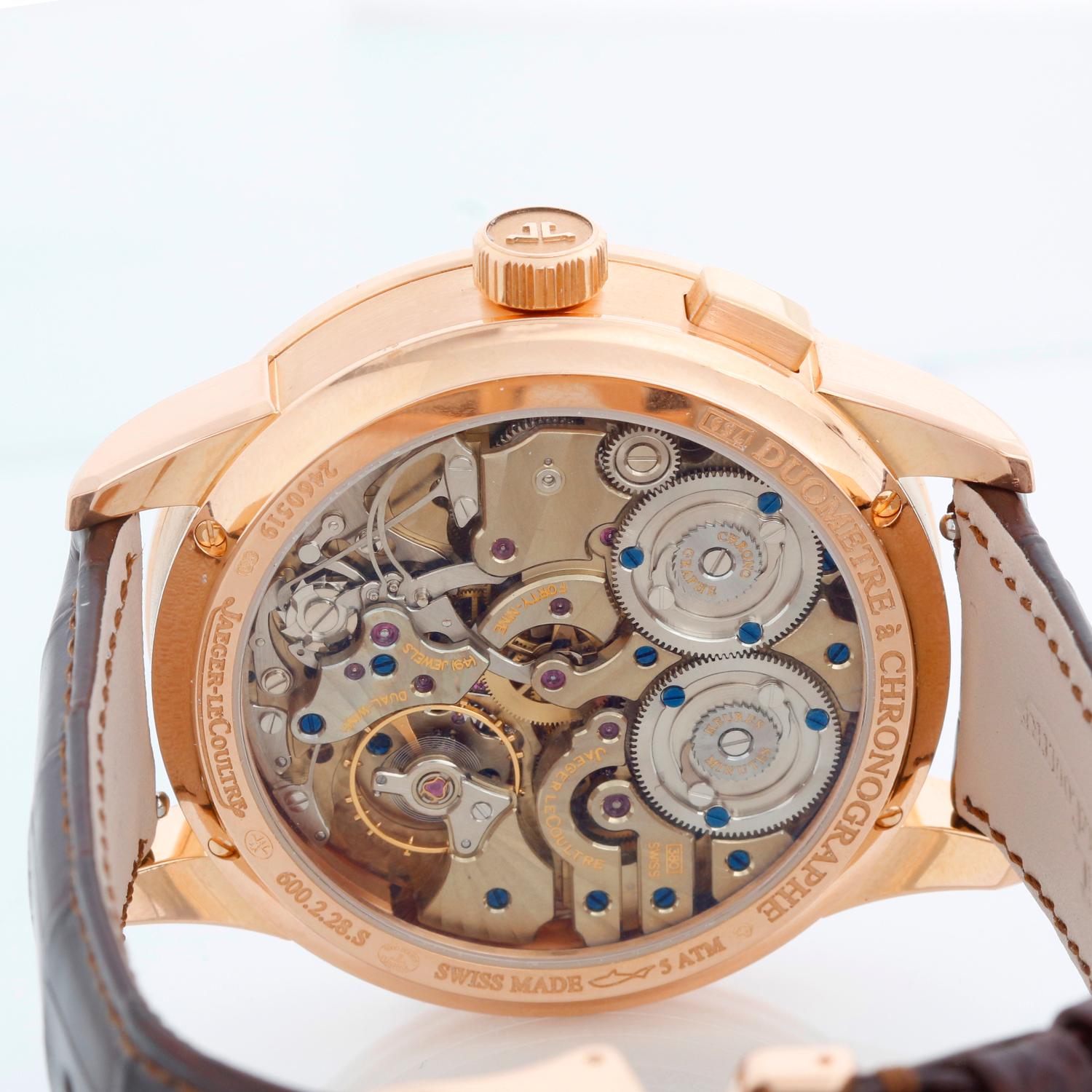 Jaeger LeCoultre Duometre Men's Rose Gold Watch Q6012420. 600.2.28.S For Sale 2