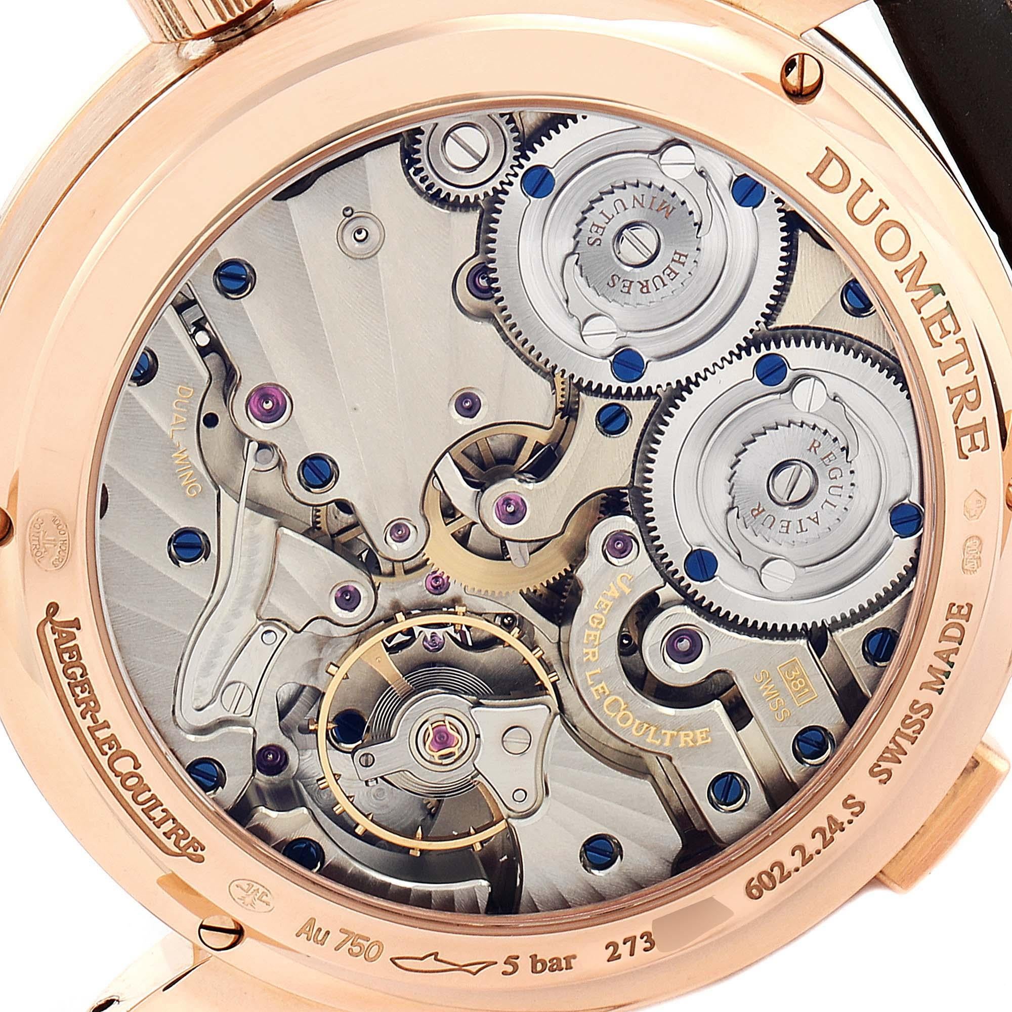 Men's Jaeger Lecoultre Duometre Quantieme Lunaire Rose Gold Watch Q6042421 For Sale