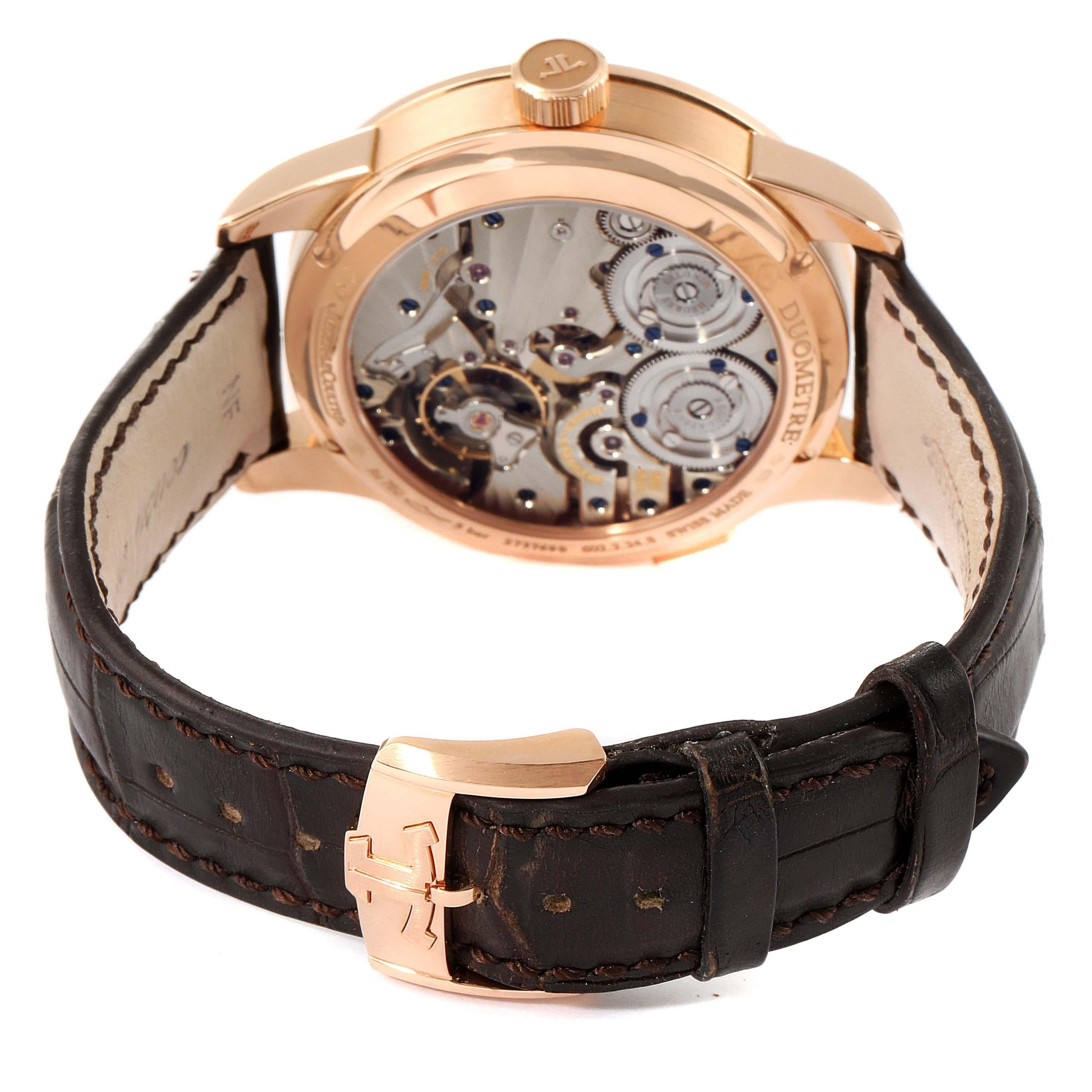 Jaeger Lecoultre Duometre Quantieme Lunaire Rose Gold Watch Q6042421 For Sale 1