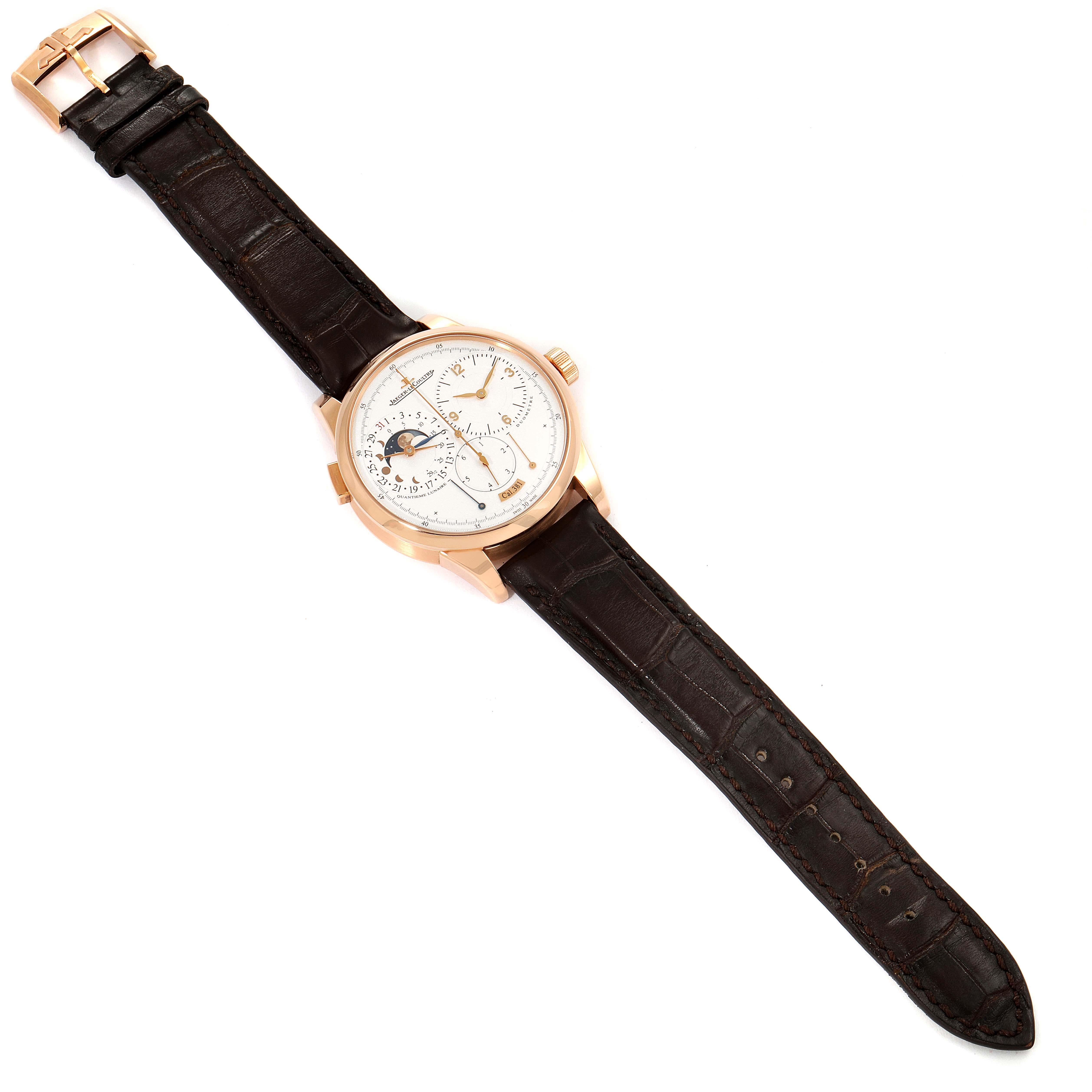 Jaeger Lecoultre Duometre Quantieme Lunaire Rose Gold Watch Q6042421 For Sale 2