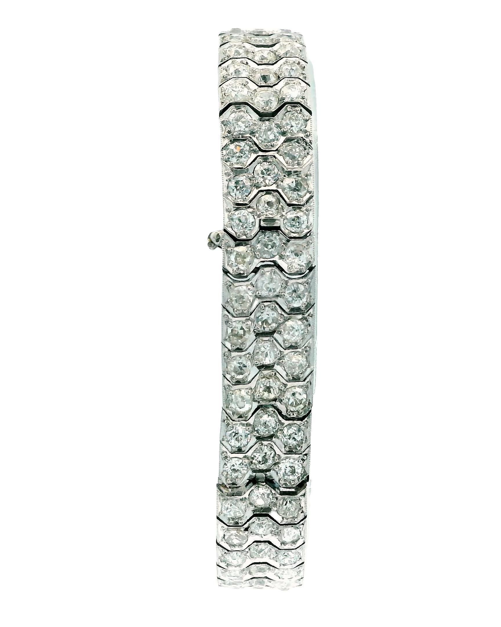Orologio da donna Jaeger-LeCoultre Duoplan in platino e diamanti in vendita 3