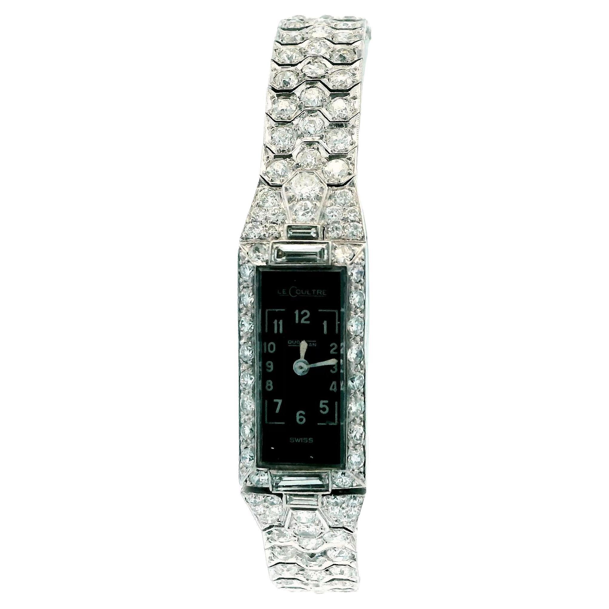Jaeger-LeCoultre Duoplan Platinum & Diamonds Ladies Watch