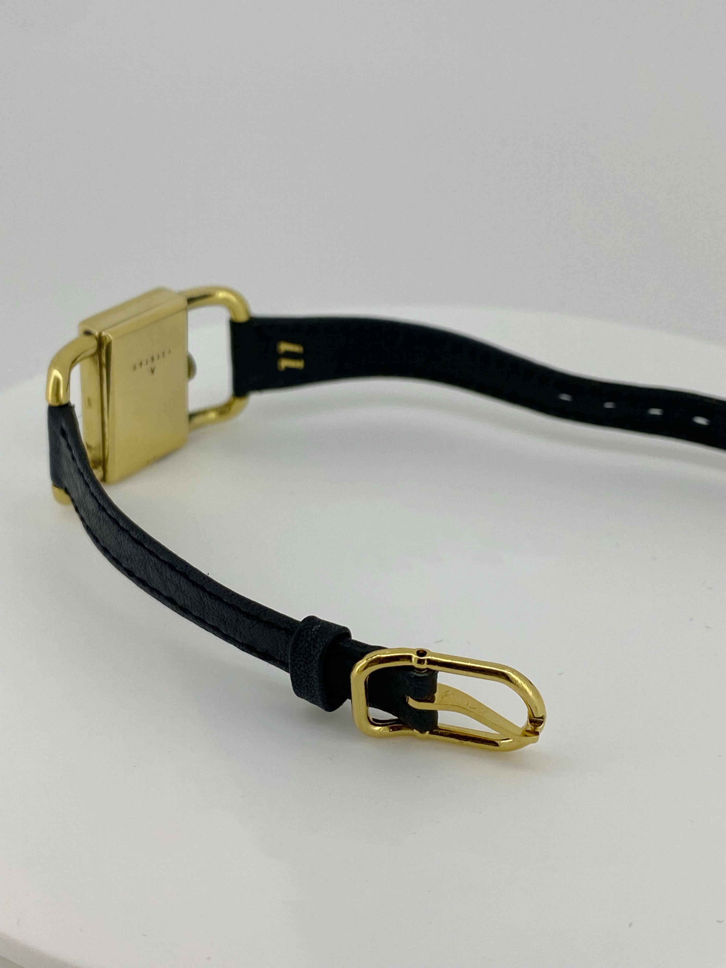 Jaeger-LeCoultre Értier Luchetto 18K Gold, Onyx Zifferblatt, Steigbügelösen Damenuhr 6