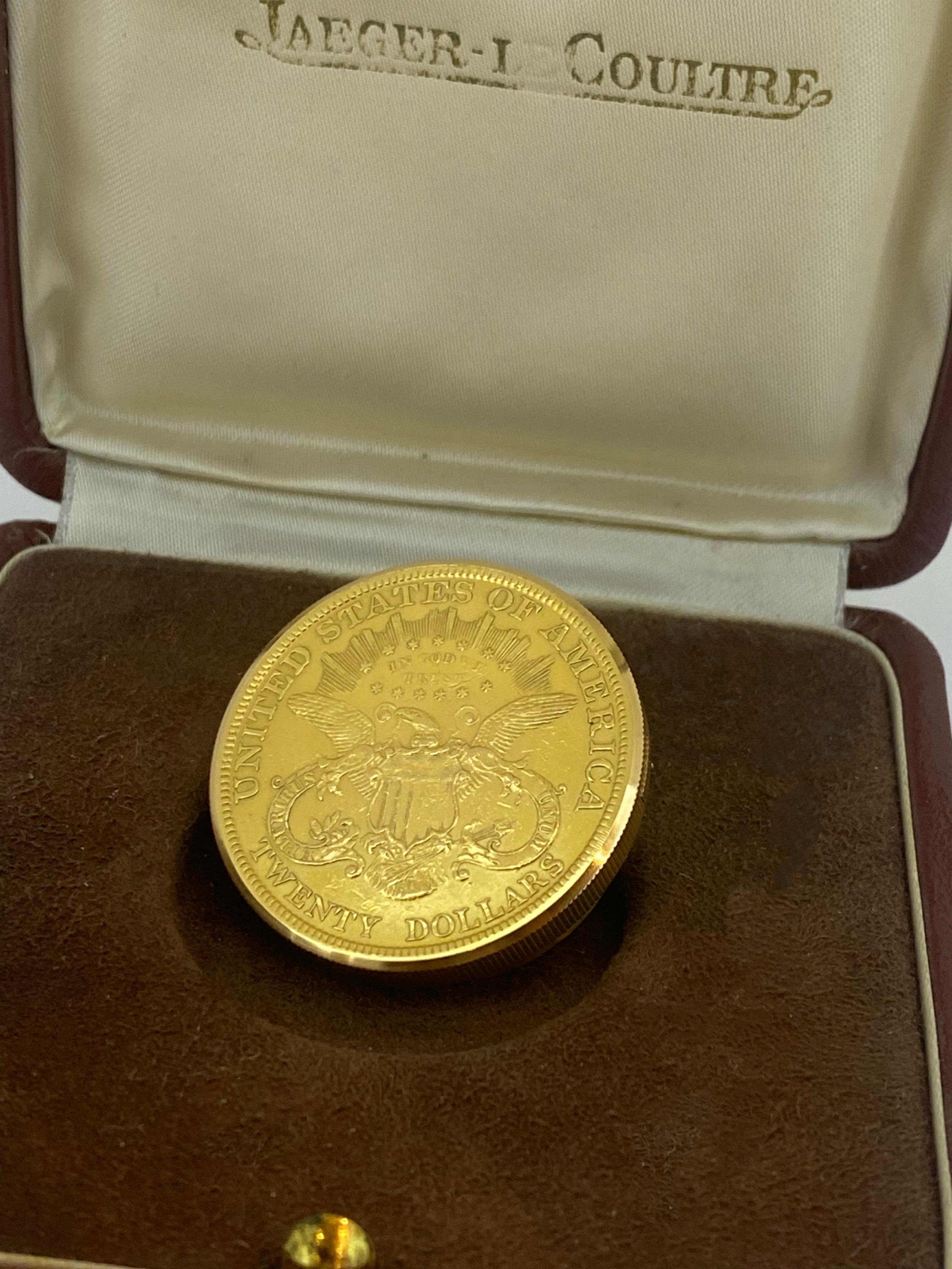 Jaeger-LeCoultre Fine & Very Rare 18K Yellow Gold US $20 Coin Watch, c1975. 4