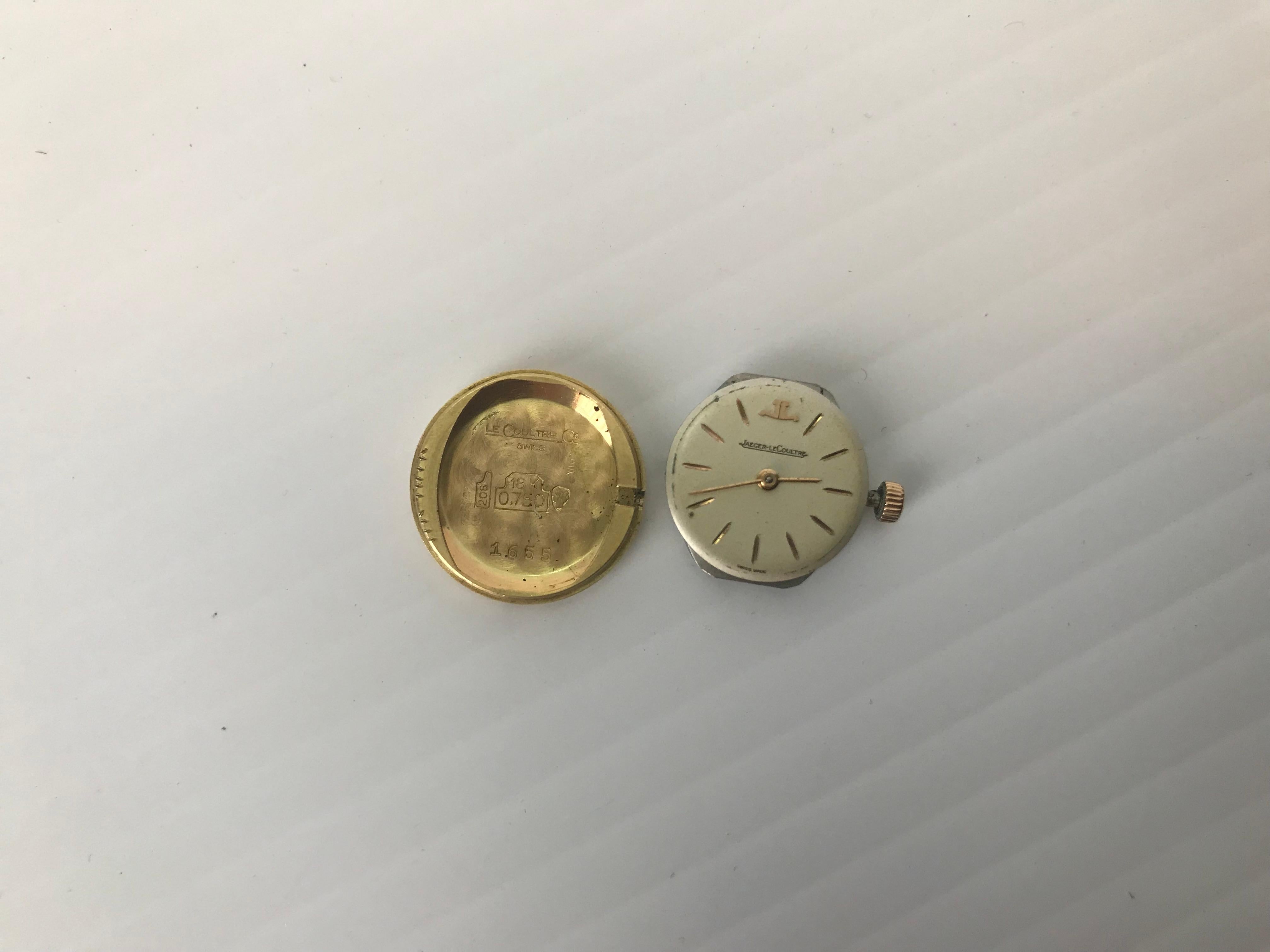 Jaeger LeCoultre Gold Ladies Watch and Bracelet For Sale 1