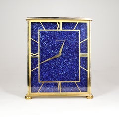 Jaeger-LeCoultre - Orologio da parete di metà secolo placcato oro e smaltato